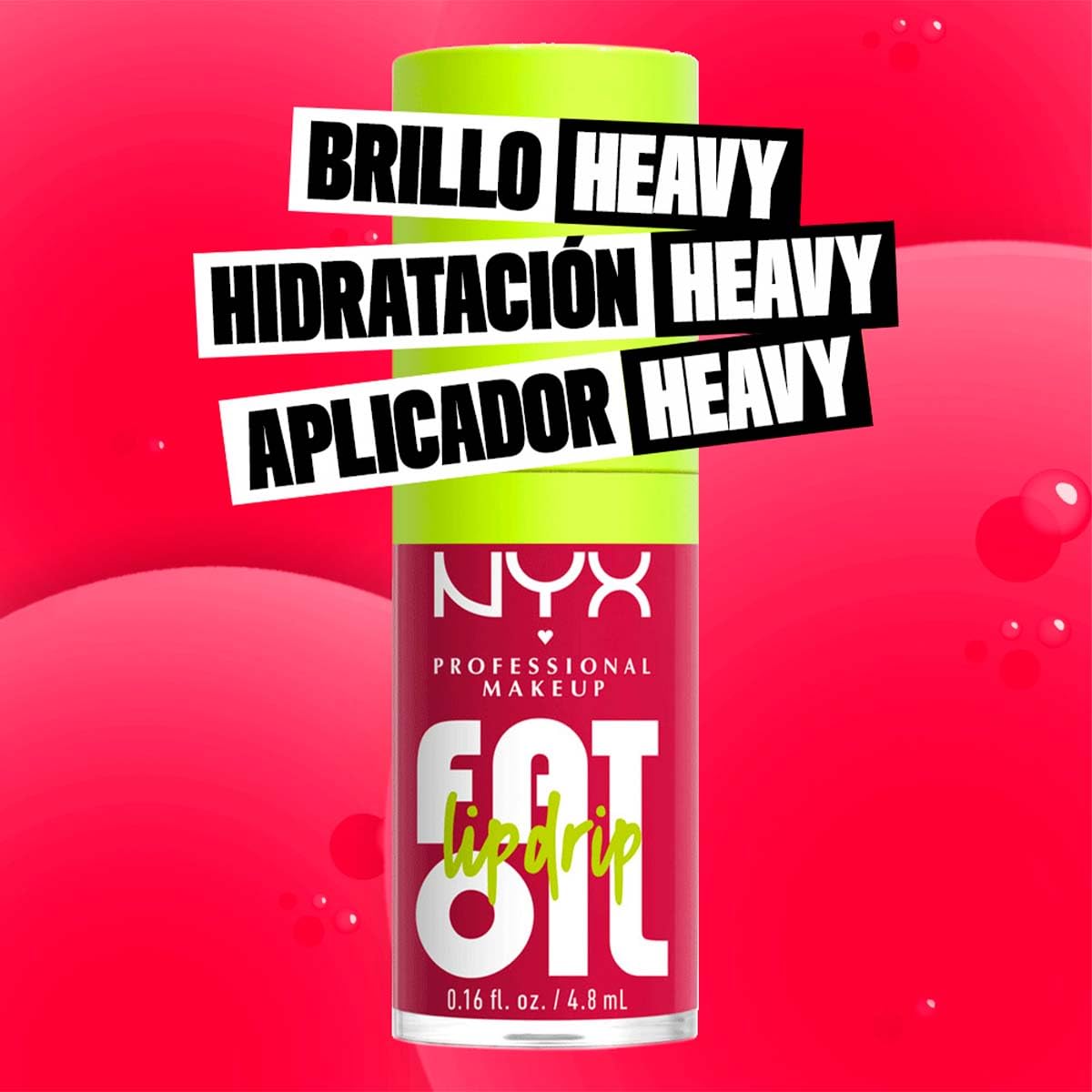 NYX Professional Makeup, Fat Oil Lip Drip Gloss, 4.8ml. Tono: News Feed. Brillo labial hidratante con efecto jugoso hasta por 12 horas. Infusionado con aceite de aguacate, mora y frambuesa para una sensación no pegajosa. Fórmula vegana.