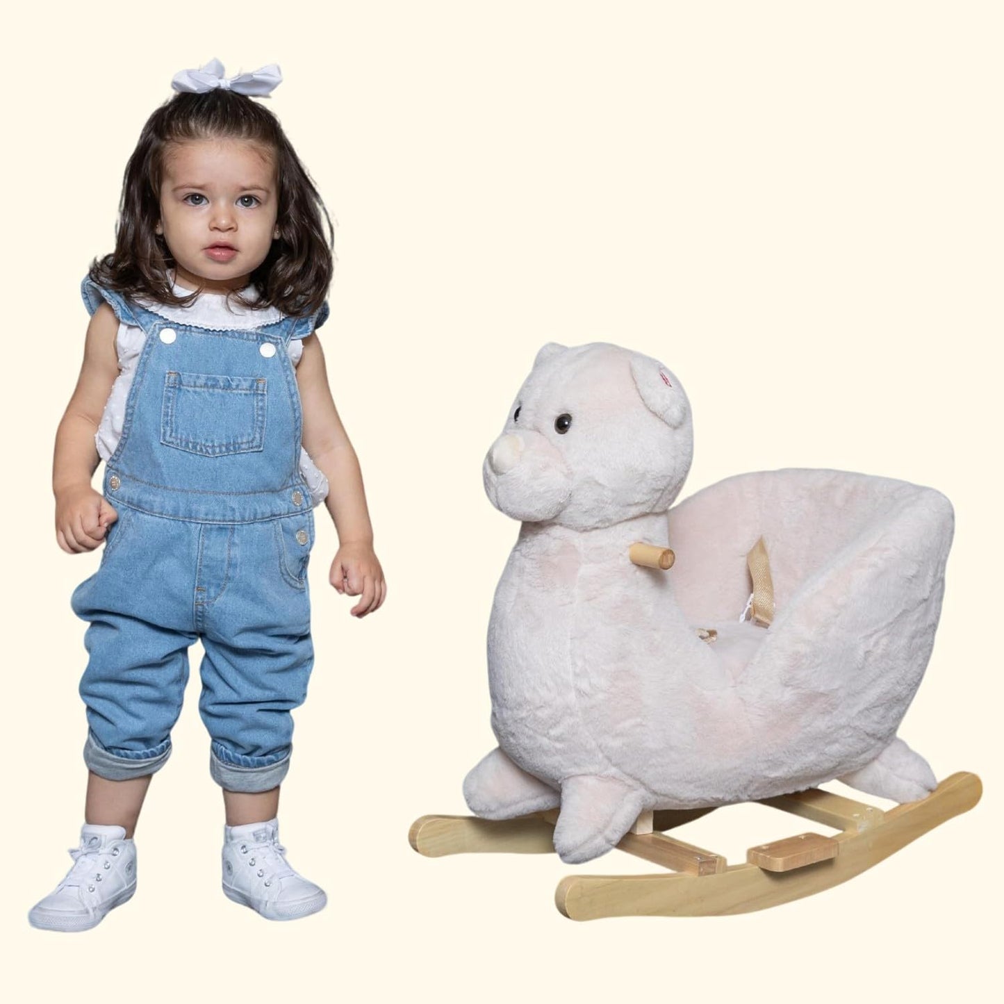 BAMBINETO Montable Mecedora para Bebe Osito de Peluche