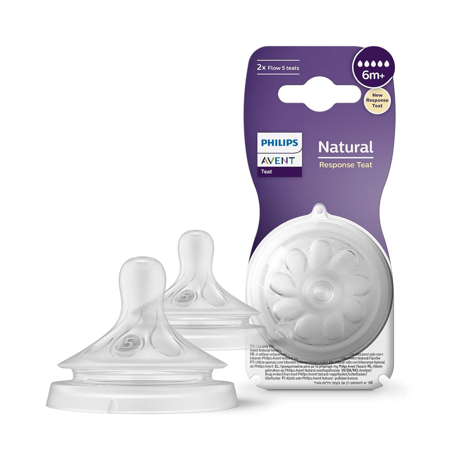 Pezones Natural de Flujo Rápido Philips Avent Sin BPA