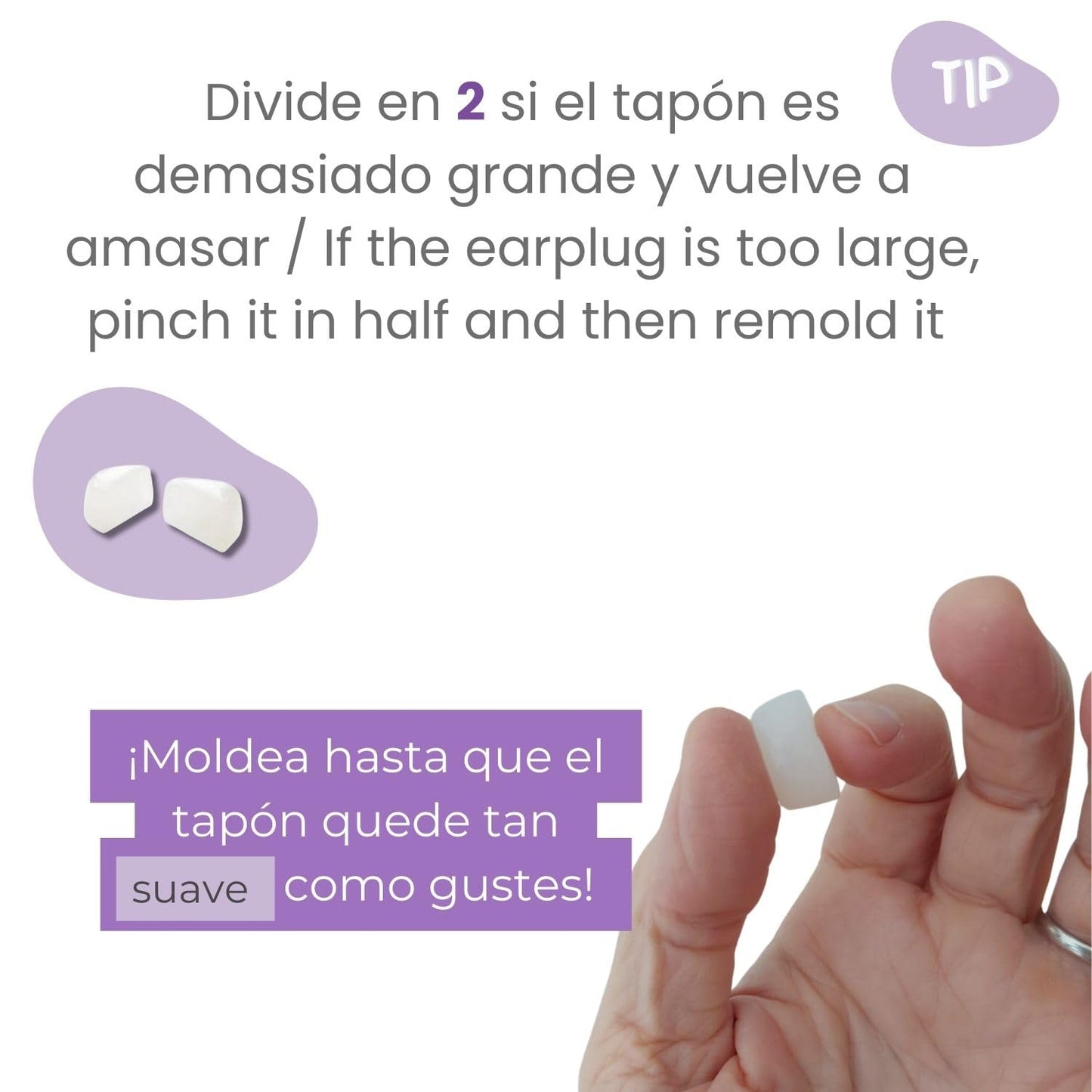 AKAM | 30 + 2 Tapones de Silicona Premium para Dormir, Nadar y Cancelación de Ruido ronquidos - Máximo Confort y Protección para los Oídos, Bloqueo de Sonido 27dB | Almohadillas de Cera Suave Color: Blanco | (Total: 32 tapones)