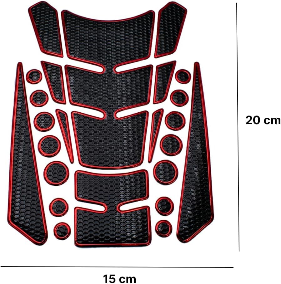 Protector de Gasolina para Moto VMINGO Rojo con Relieve