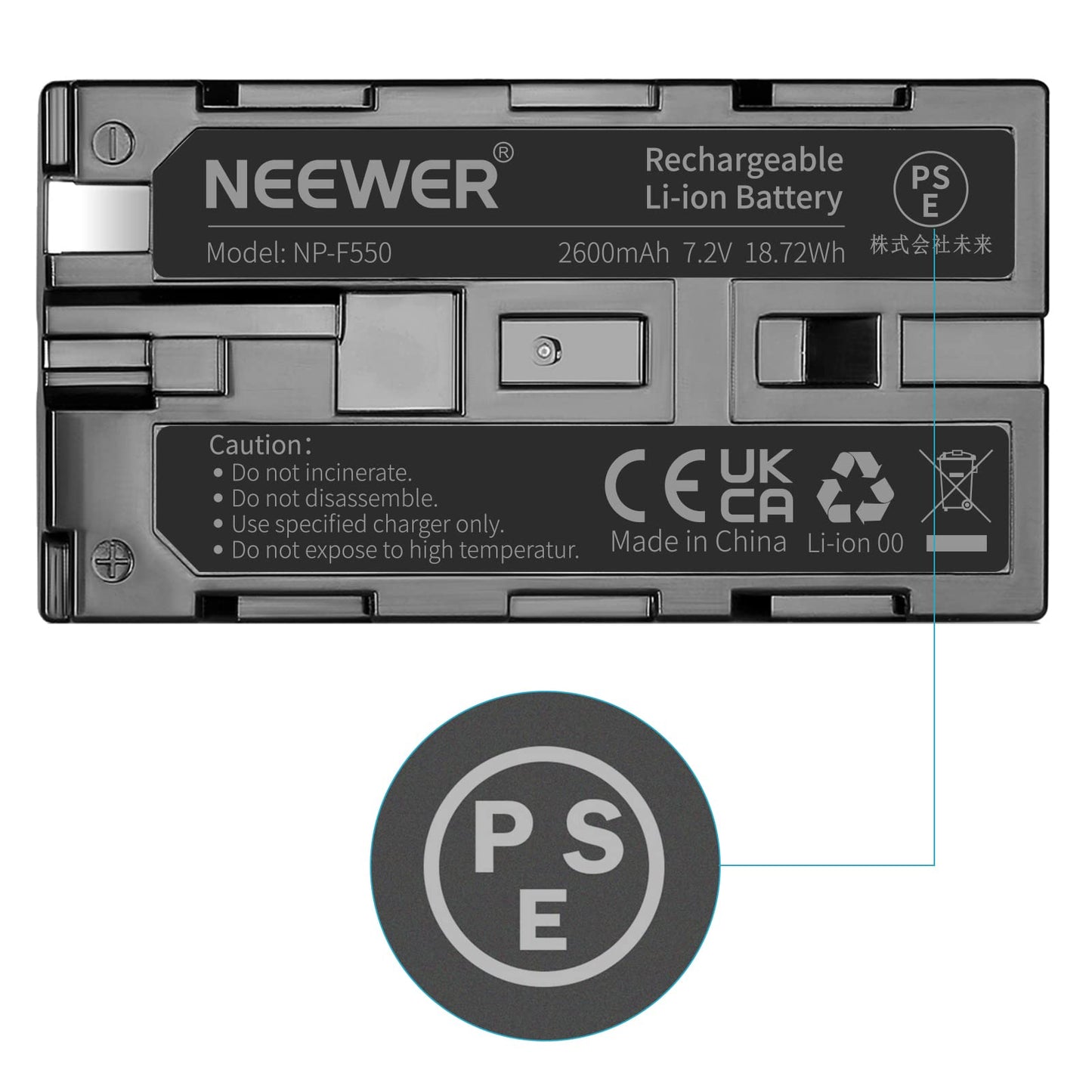 Batería de Reemplazo NEEWER 2600mAh para Sony Handycams y Luces LED en Cámaras
