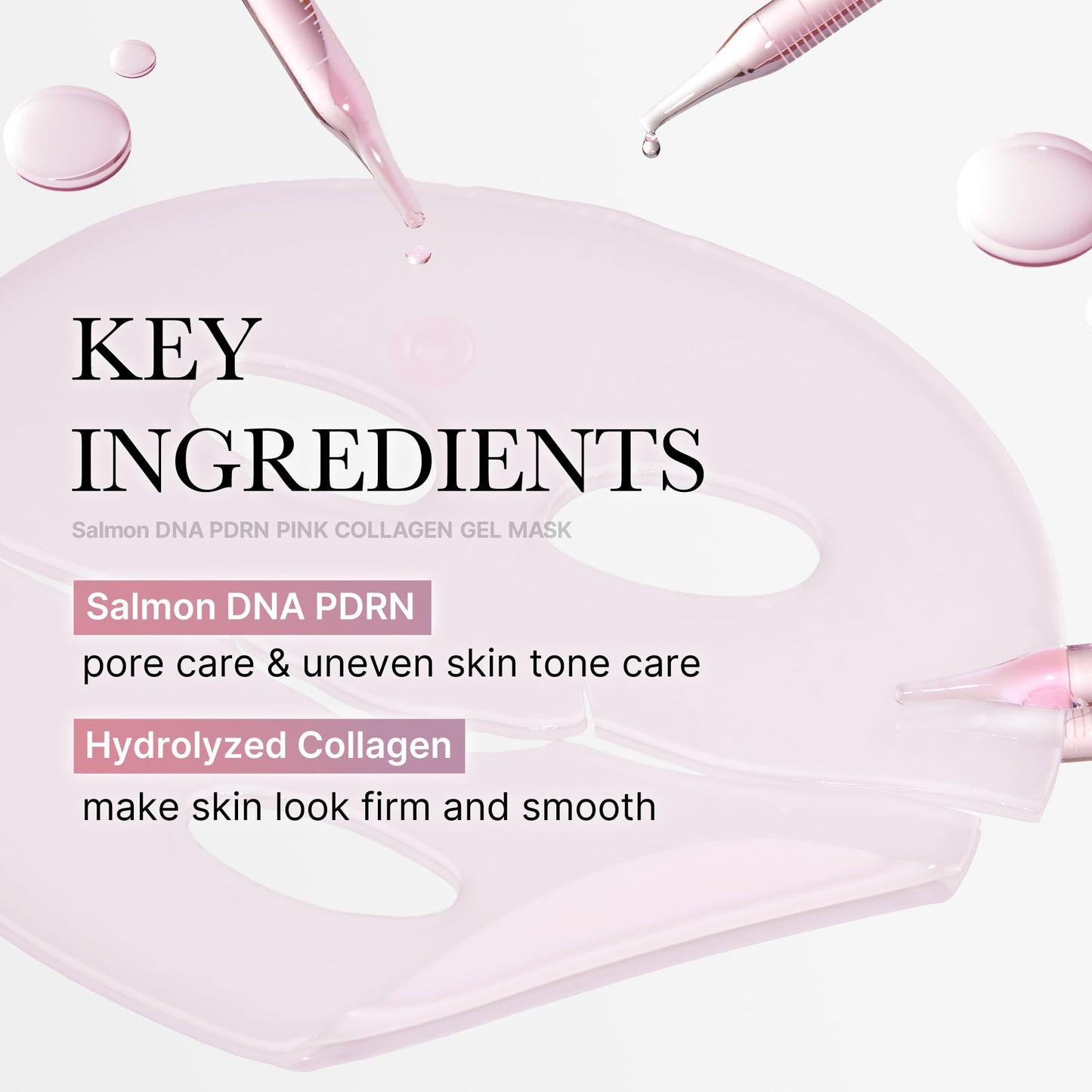 Medicube Salmon Dna Pdrn Máscara De Gel De Gelatina De Colágeno Rosa | Mascarilla De Noche Para Piel Brillante De Vidrio- Elasticidad, Hidratación, Reafirmante E Hidratante | Cuidado D
