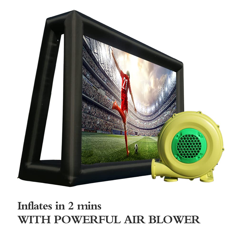 CZGBRO - visualización de cine inflable para exteriores, visualización de proyector de 25 pies