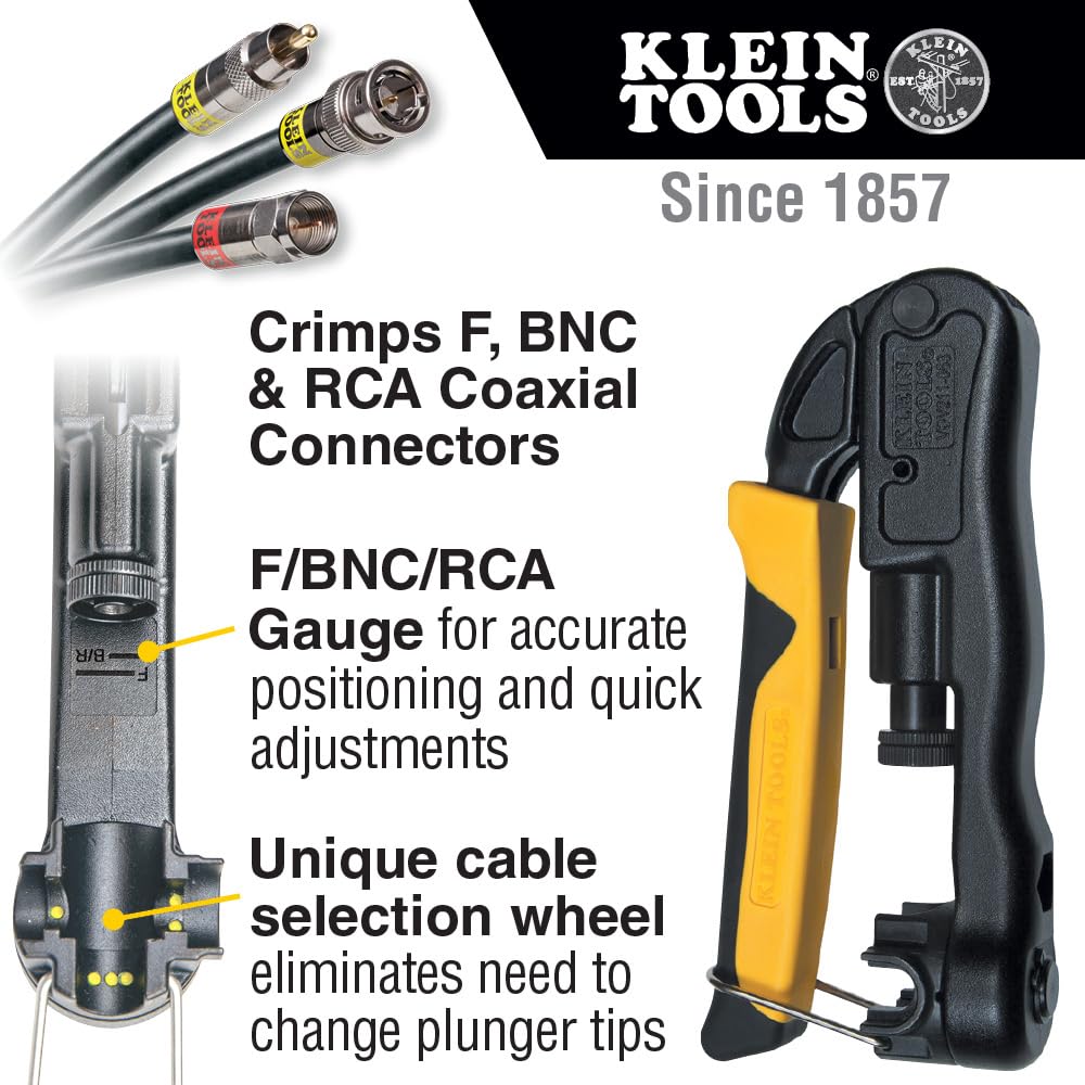 Klein Tools VDV211-063 Pinza Ponchadora – Multi Conector, Lateral