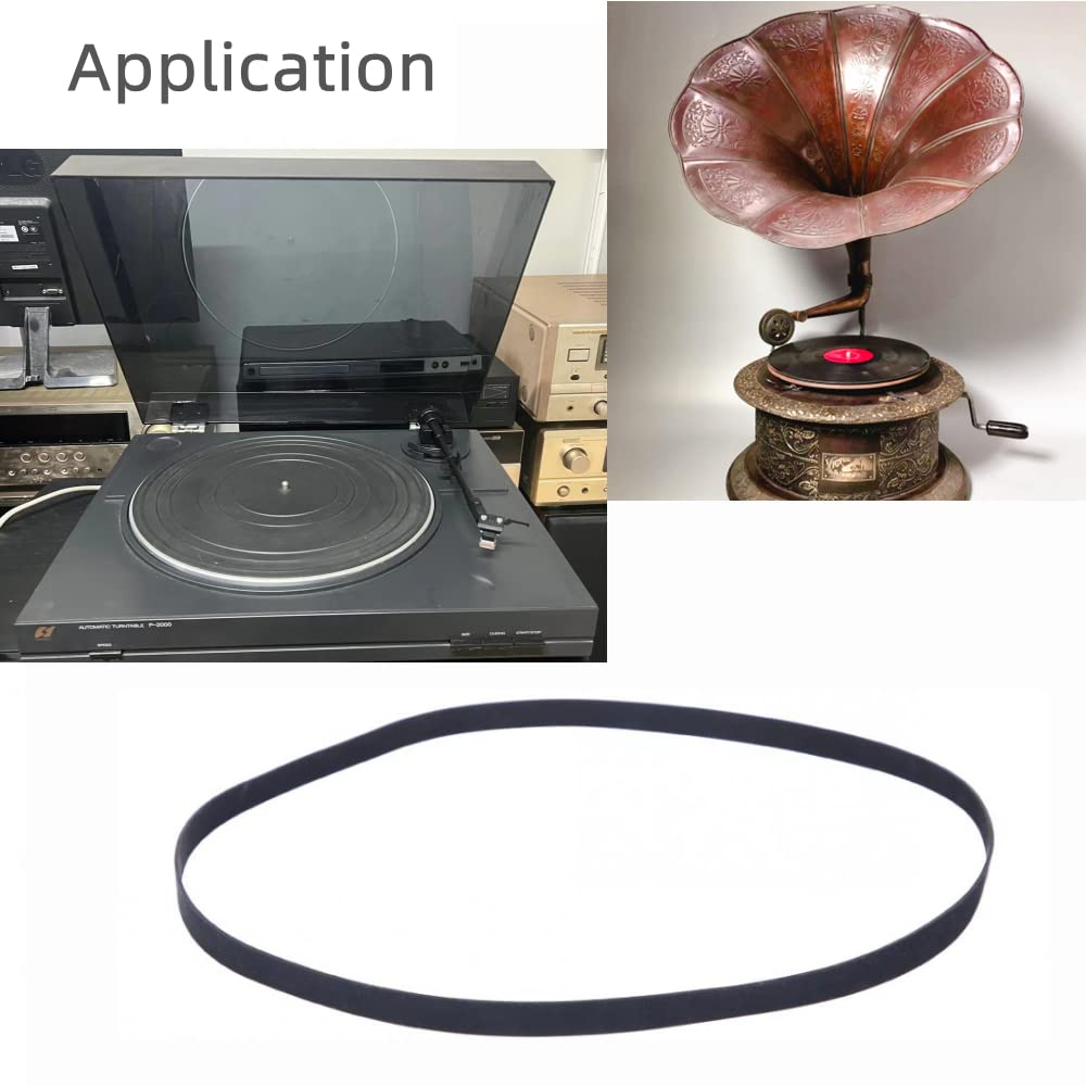 Paquete de 2 correas giratorias universales de 190 mm para Technics Pioneer Sony JVC - Kit de reparación de repuesto de correa de transmisión de goma premium