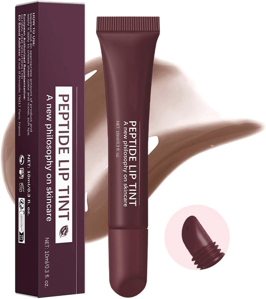 Lip Jam Brillo de Labios Hidratante Labial Voluminizador Bálsamo Labial de Larga Duración Tinte Labial Transparente Hidratante con Péptidos para Mujeres y Niñas, Labios No Pegajosos (3#)