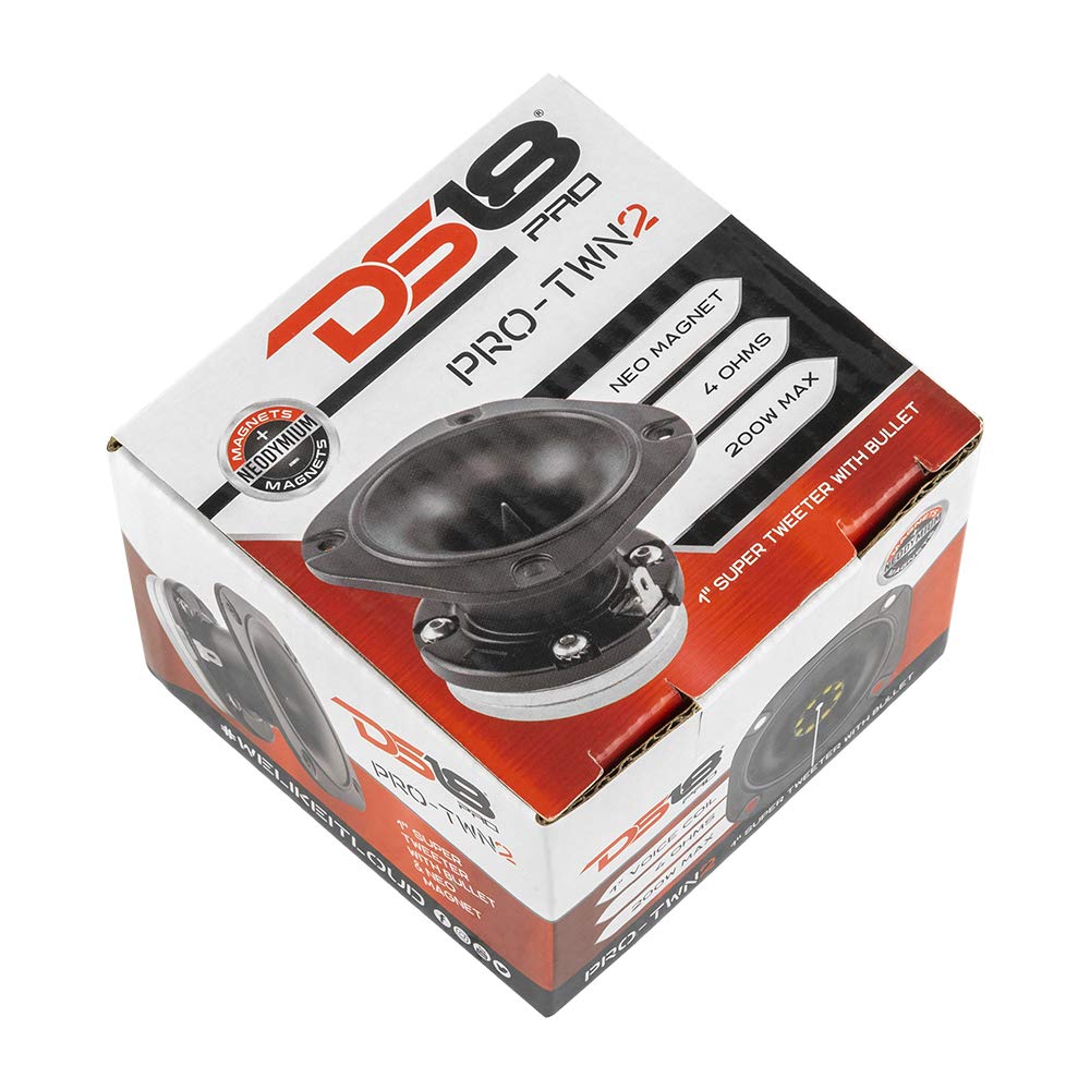 DS18 Pro-TWN2 Driver híbrido de neodimio de Alta compresión de 3 Pulgadas, Altavoz de Agudos Super Bullet de 200 vatios, 1 Pulgada fenólico de 4 ohmios Vc, 1 Altavoz