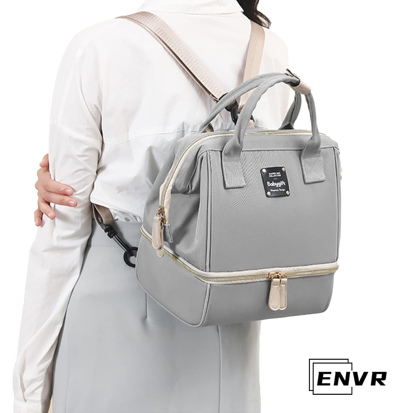 ENVR Hielera para Leche Materna, Bolsa Enfriador de Leche Materna de Doble Capa con 2 Hielo, Bolsa Termica Leche Materna que Mantenga Leche Materna Fresca Durante 8-9 horas, Ideal para Viaje y Trabajo