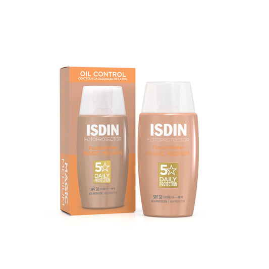 ISDIN Fotoprotector Fusion Water Magic Medium COLOR SPF 50 | Piel Radiante y Protegida