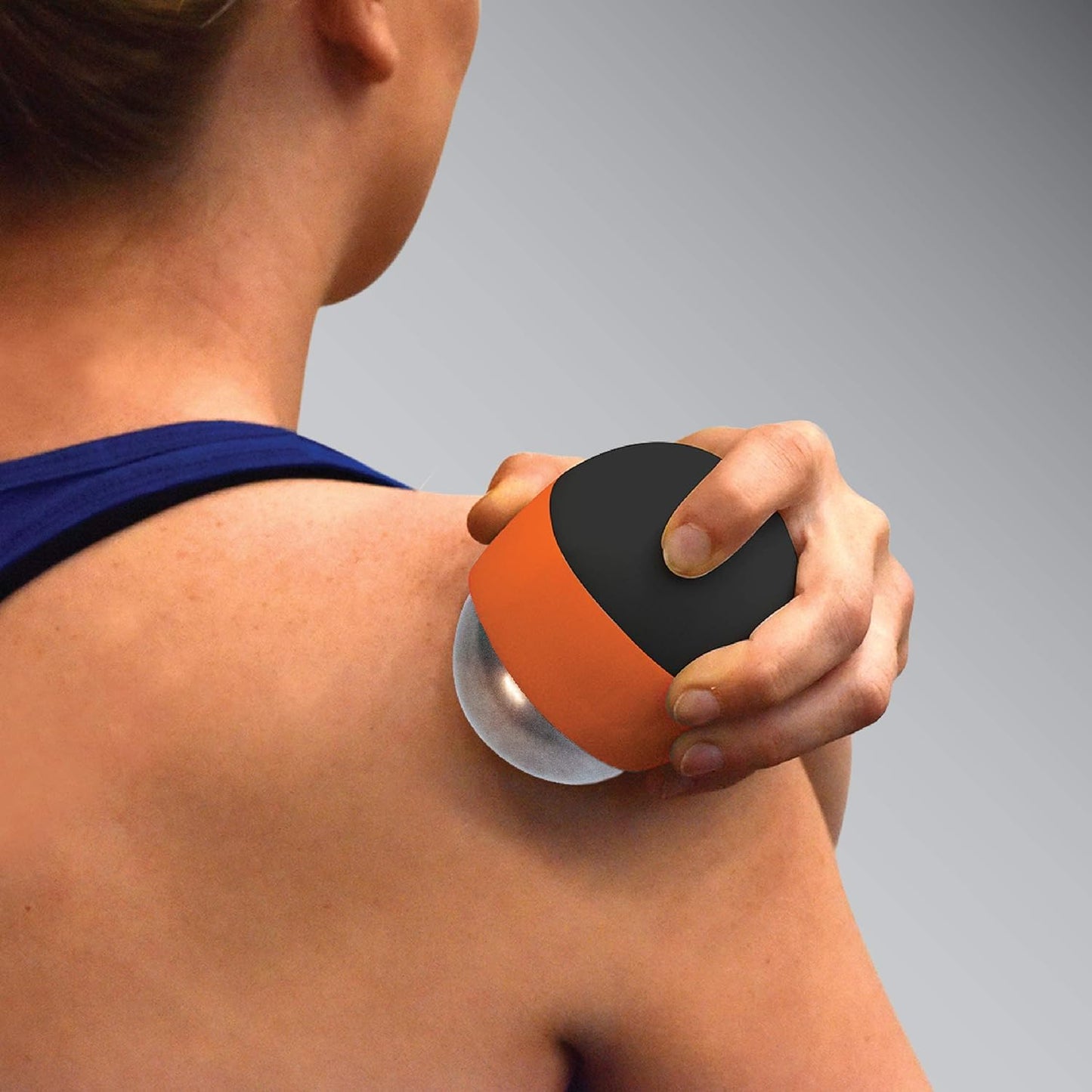 KT Health, Bola de Masaje terapéutica de Hielo/Calor para aliviar el Dolor Muscular y el estrés, Negro/Naranja