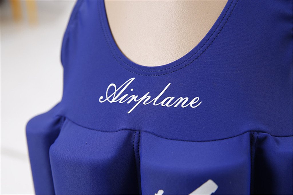 ELUCKFACE - Traje de baño flotante para bebés y niños, de una sola pieza, flotabilidad para niñas y niños, azul de 2 a 3 años