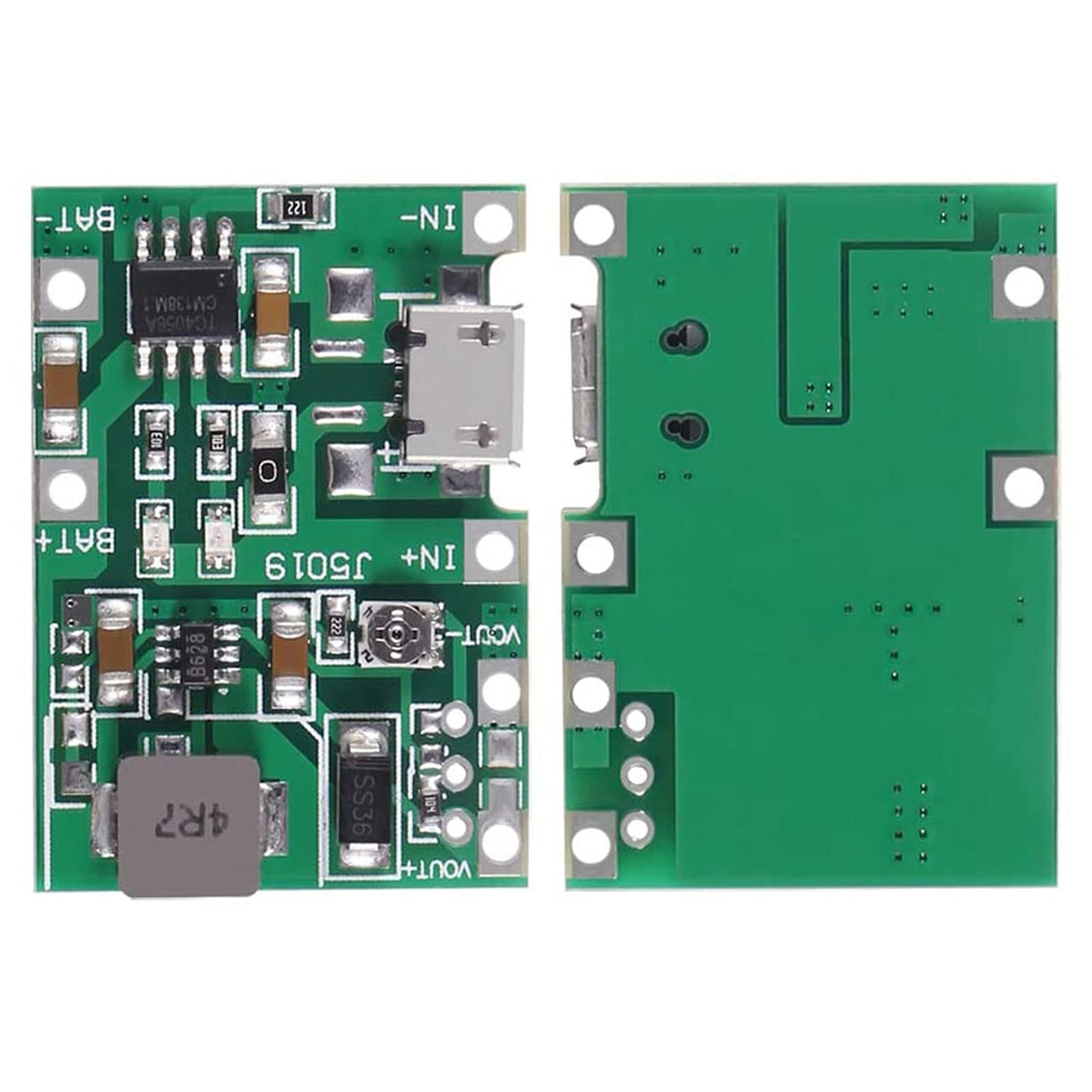 Módulo cargador de batería USB TP4056 de 3,7 V, 4,2 V a 9 V, 5 V, 2 A, módulo intensificador integrado, módulo cargador de batería de iones de litio 18650