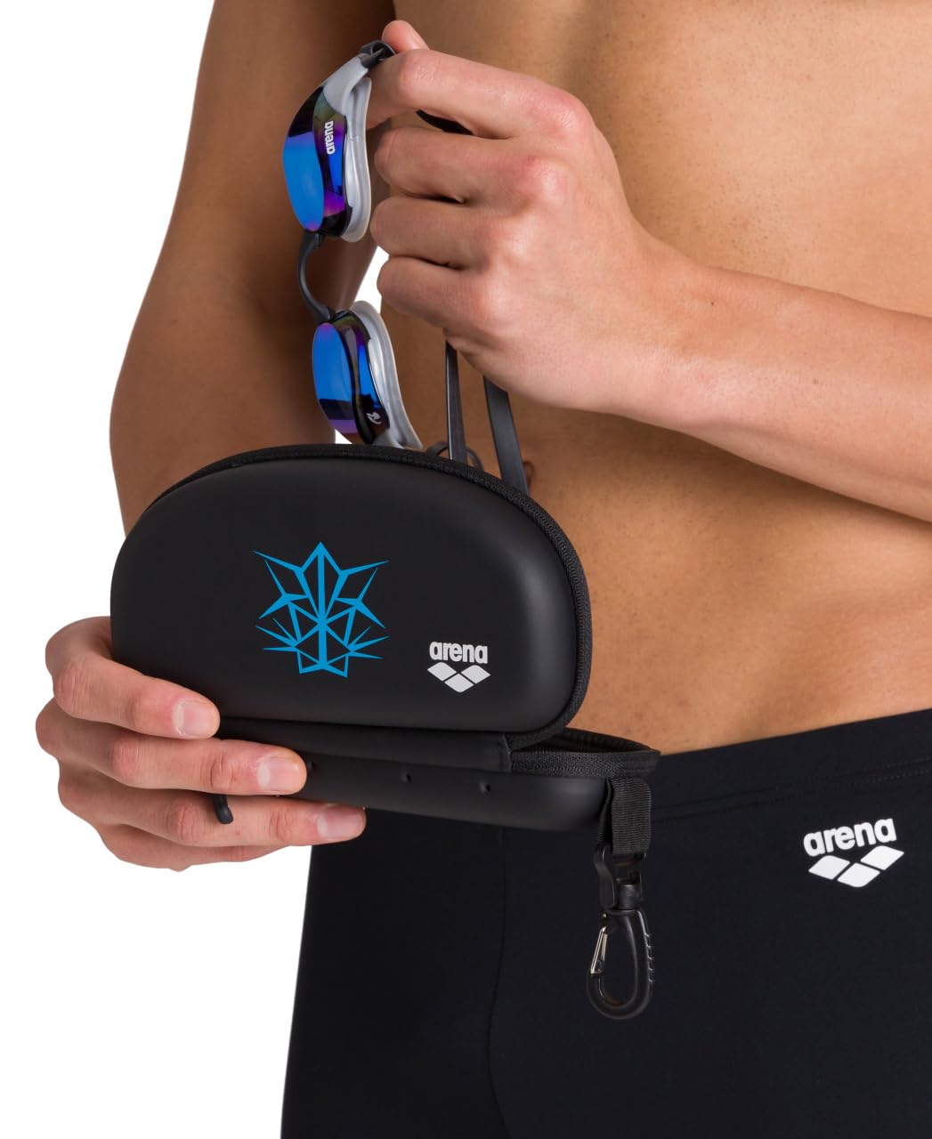 Arena Goggles Natación Goggle Case única, Negro/ Amarillo