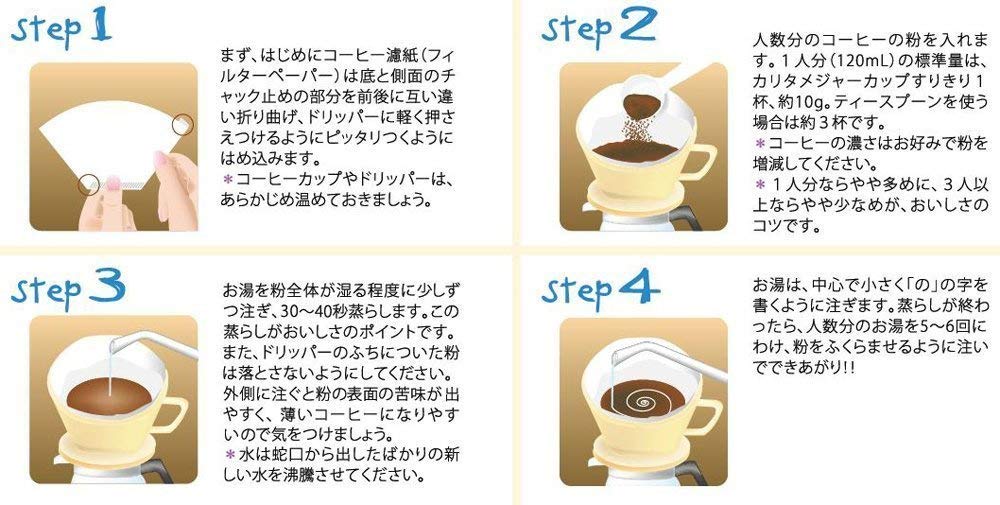Kalita - Gotero de café de cerámica para 1 a 2 personas, color blanco, 101 Lotto #01001