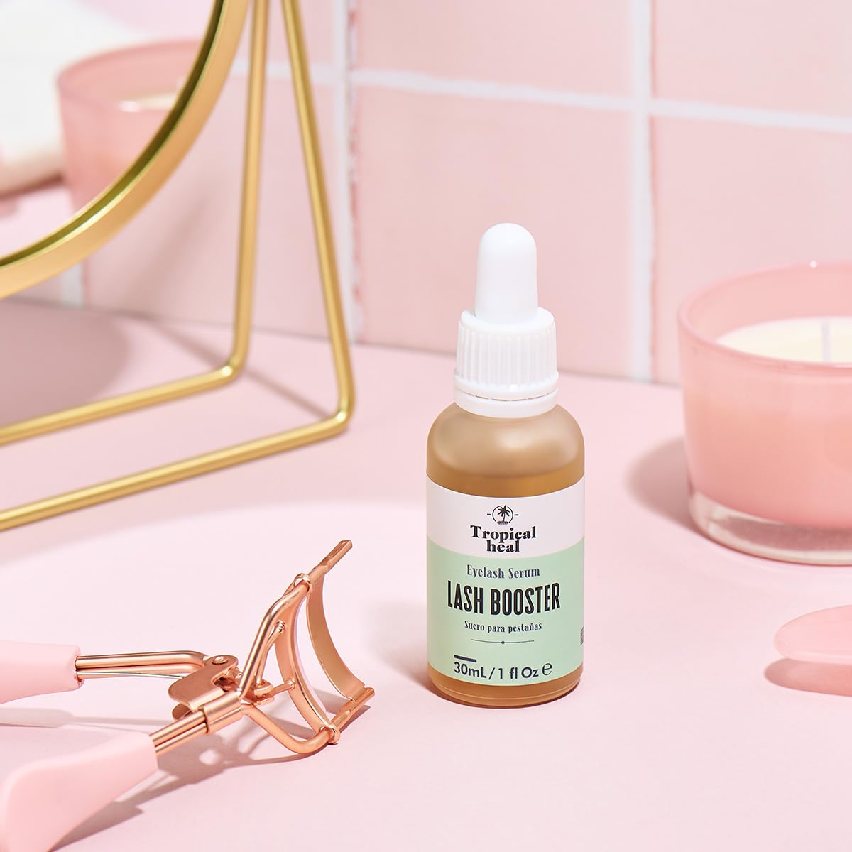 Tropical Heal - Lash Booster Suero Natural para el Crecimiento de Pestañas y Cejas - Tratamiento Nutritivo y Fortalecedor para Pestañas Más Largas y Fuertes - Fórmula con Extractos 100% Naturales, 30 ml