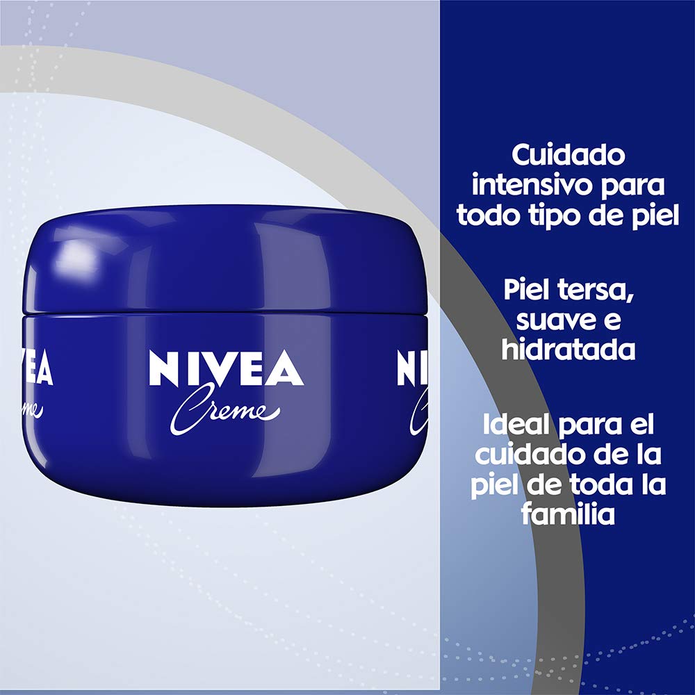 NIVEA Crema Corporal Humectante Protección Solar (400 ml), con Vitamina E y Aloe + Creme, crema humectante multipropósito para el cuerpo