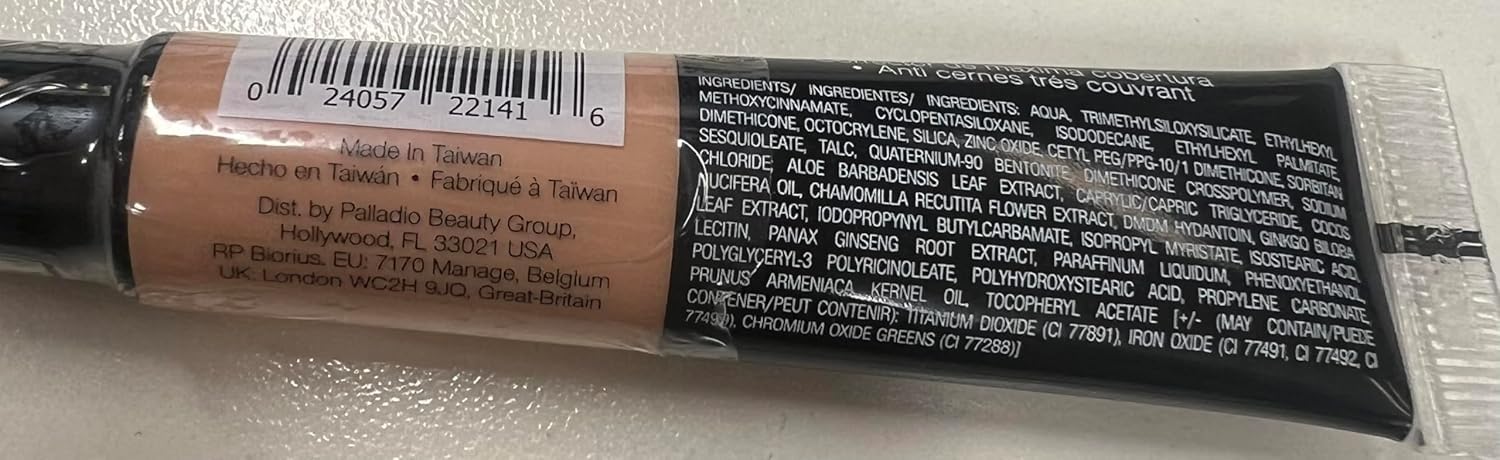 Palladio Corrector de Cobertura Completa, Disfraz para Ojos, Corrector Facial y para Ojos Cremoso, Unifica el Tono de la Piel, Oculta Imperfecciones, Ojeras y Líneas Finas, Creme Brule