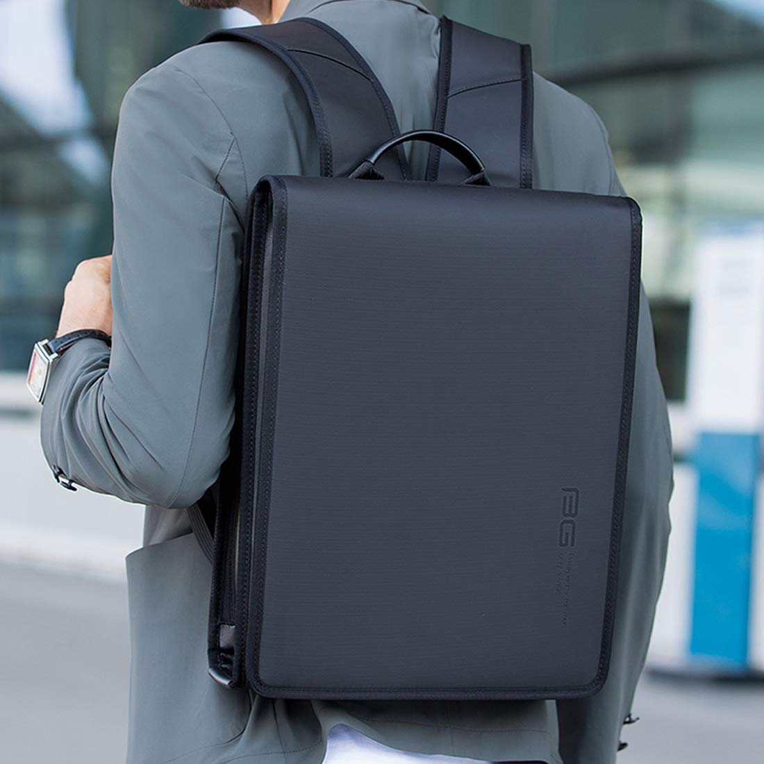 Mochila para Portátil Bange Negro Impermeable y Antirrobo