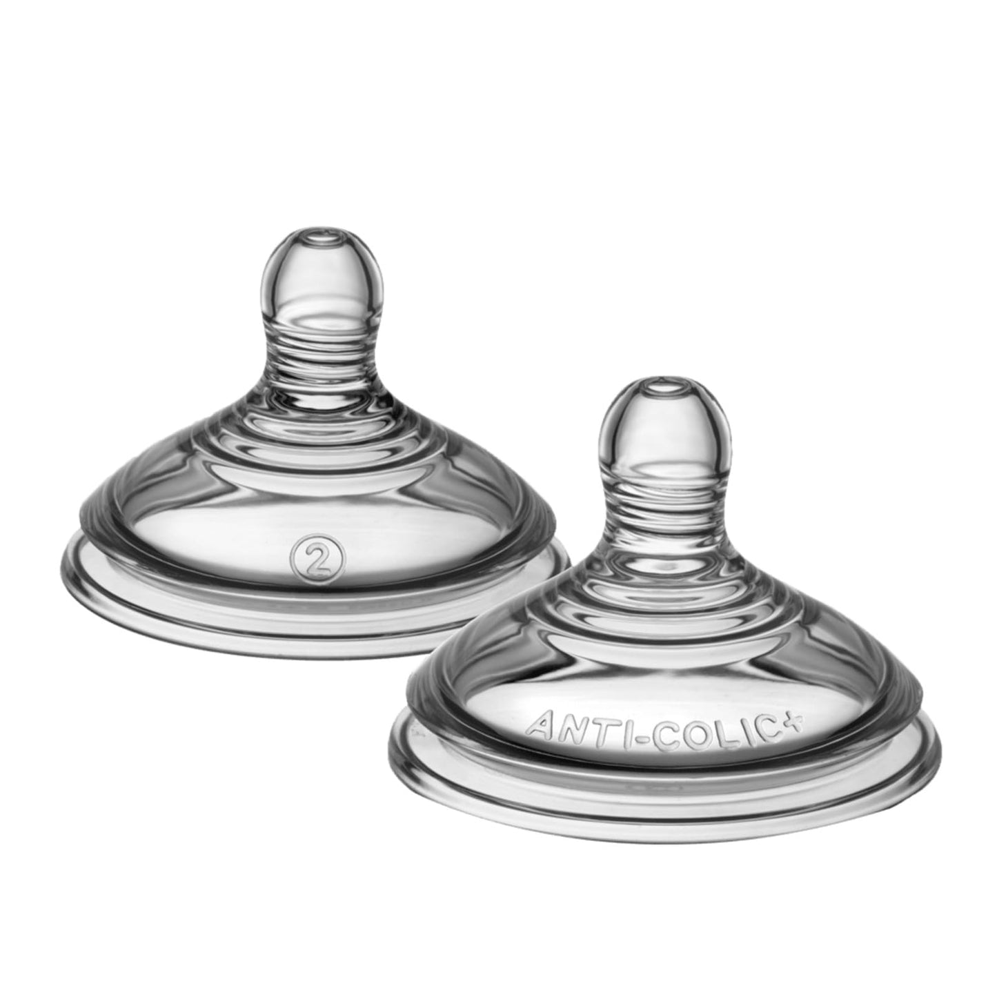 Tommee Tippee, tetina para biberón de flujo medio anticólico avanzado, tetina con forma de pecho, más de 3 meses, 2 unidades