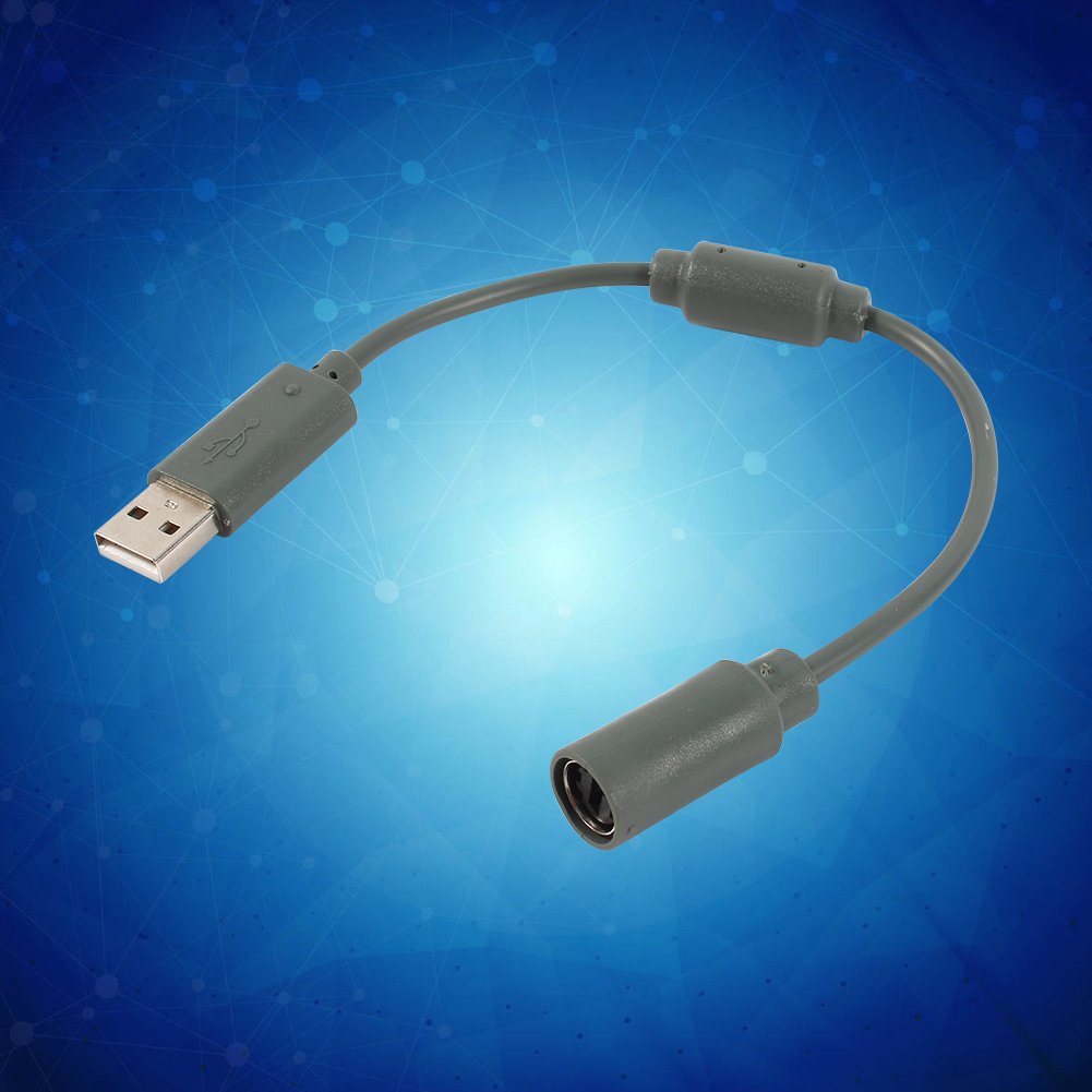 Mando Con Cable Usb de Repuesto Cable Adaptador de Conexión Breakaway para Xbox360(Gris)