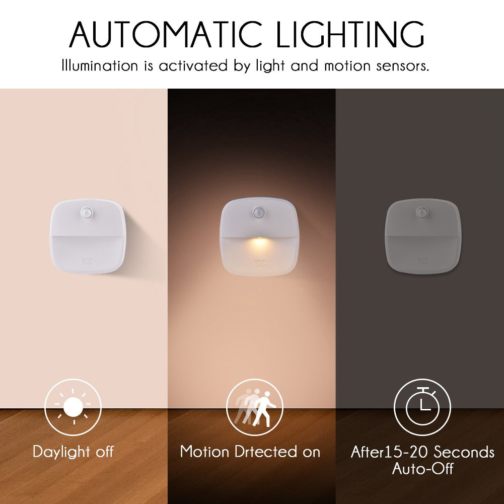 Luces Nocturnas Automáticas Vbestlife Blancas con Sensor de Movimiento para Dormitorio y Pasillo