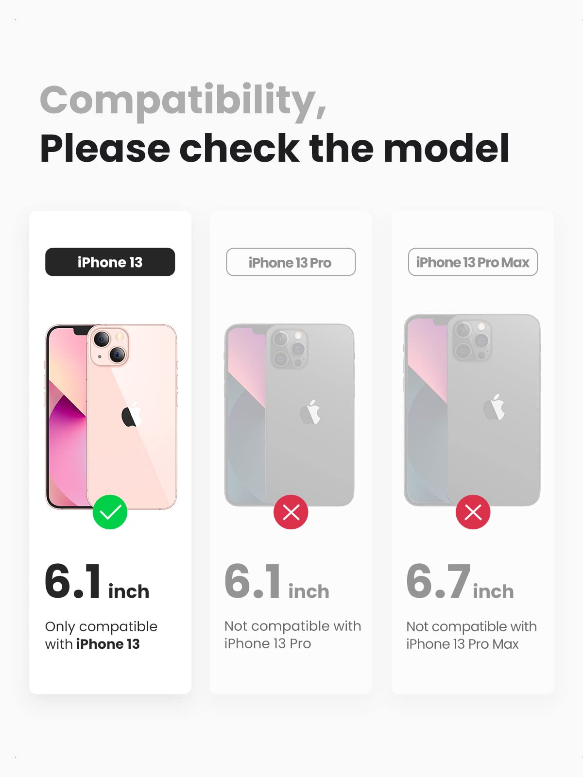Funda iPhone 13 UGREEN Transparente Protección Choque Cojín de Esquina