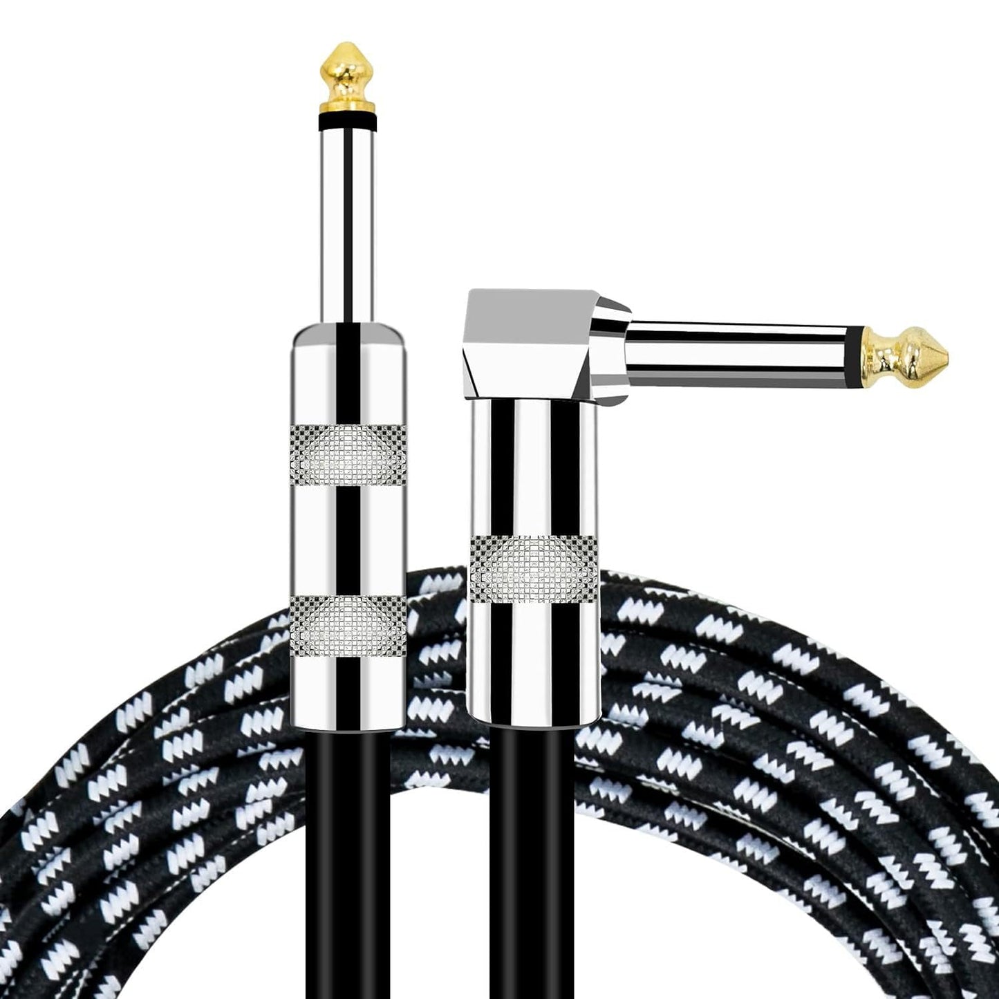 Cable para Guitarra Eléctrica Trenzado de Nylon Resistente a Interferencias 6M