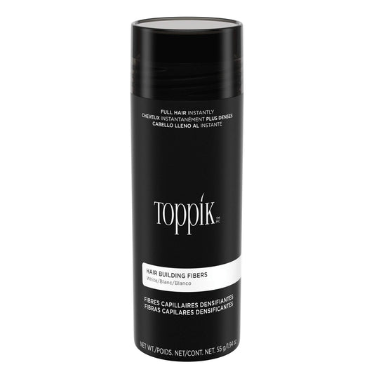 TOPPIK Hair Building Fibers, White, 1.94 oz.
