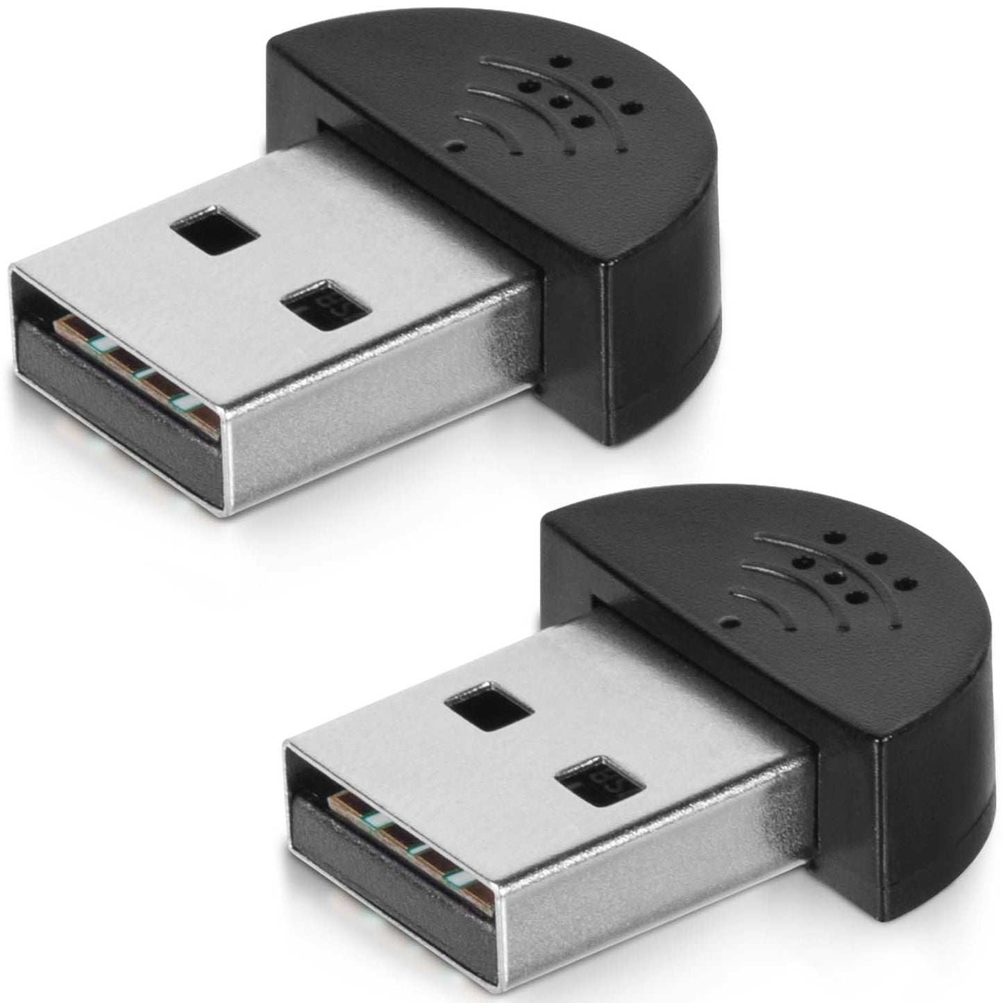 igoolee 2 Pcs USB 2.0 Mini Micrófono, grabación de portátil PC de computadora/plug and play para Skype, MSN, Yahoo, YouTube, Google búsqueda por voz y juegos