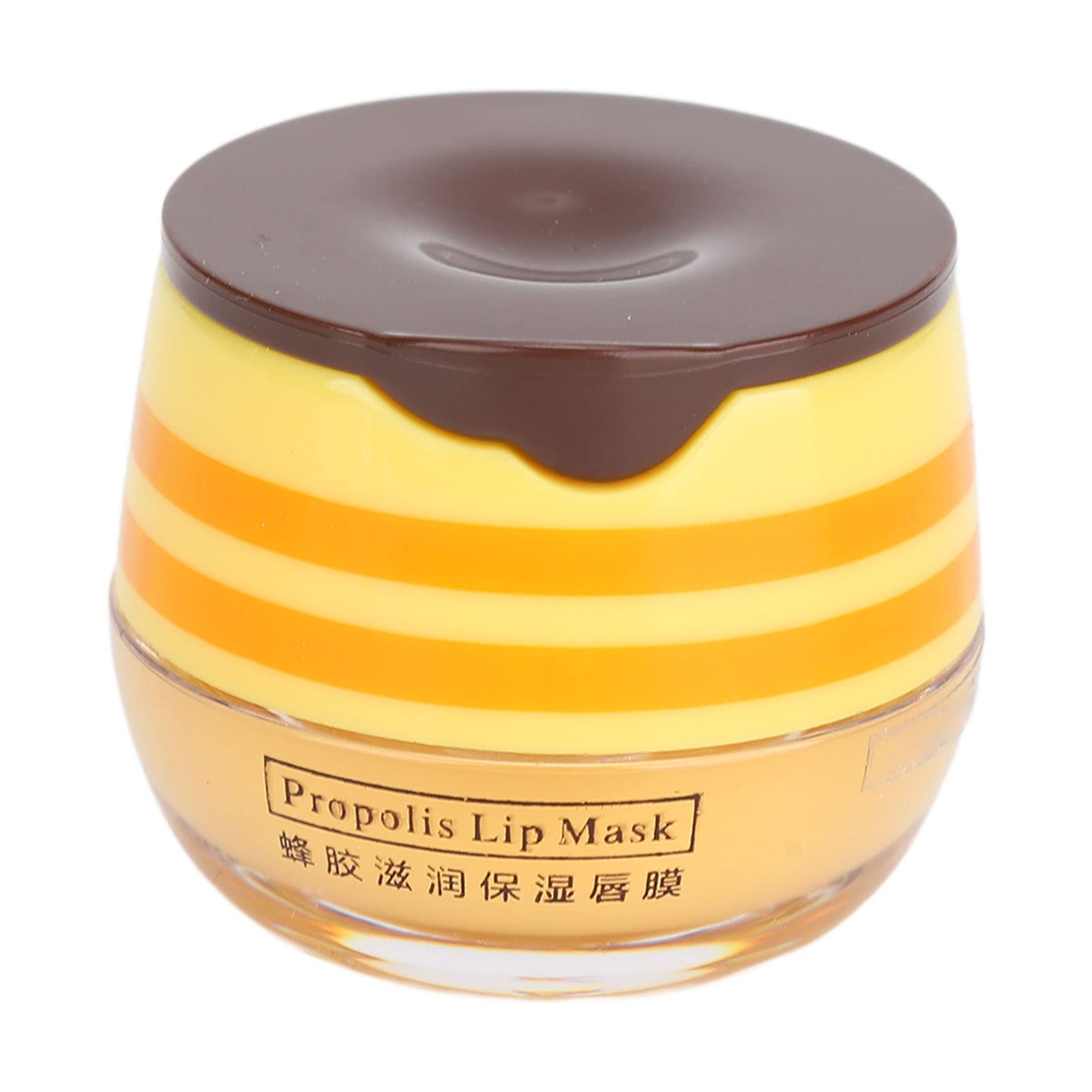 Mascarilla para Dormir de Labios, 2 Piezas de Bálsamo de Abeja, Bálsamo Labial, Tarro de Miel, Propóleos, Mascarilla Hidratante para Labios de Miel, Bálsamo Labial, Hidratante y