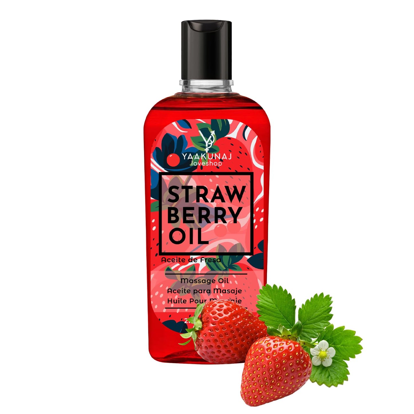 Aceite Para Masaje Yaakunaj Loveshop Fresa Comestible