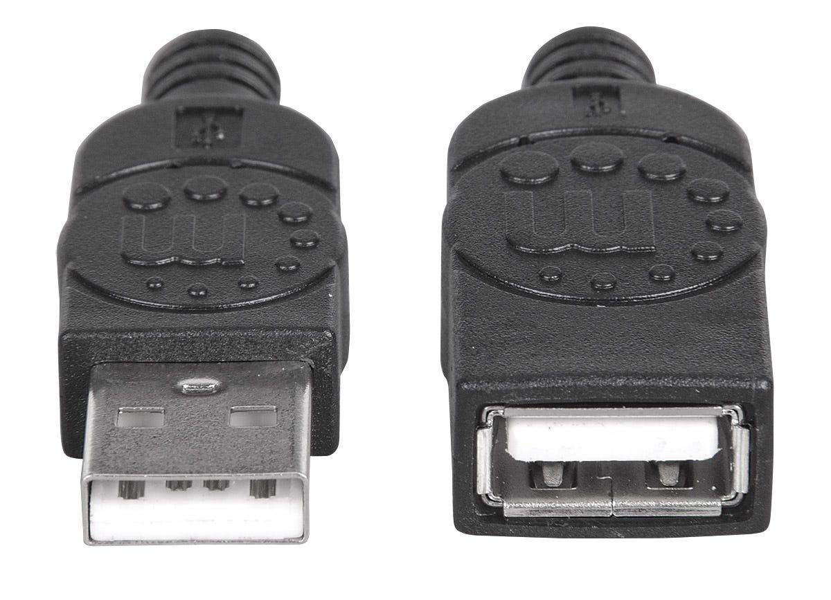 Manhattan 308519 - Cable Extensión USB 2.0-1 Metro - Negro