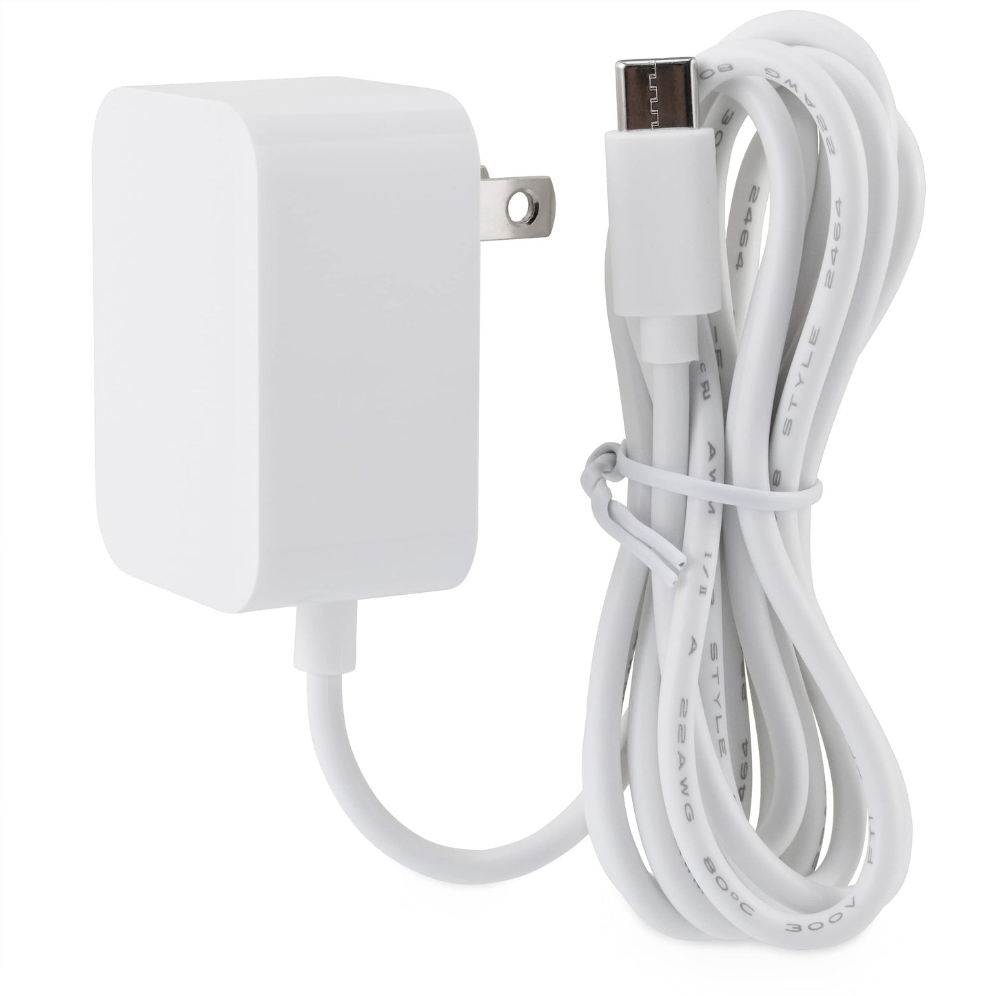 LEFXMOPHY - Cargador para monitor de bebé, visualización de mano, 5 V, cable de alimentación UL con cable blanco de 5 pies (no para cámara)