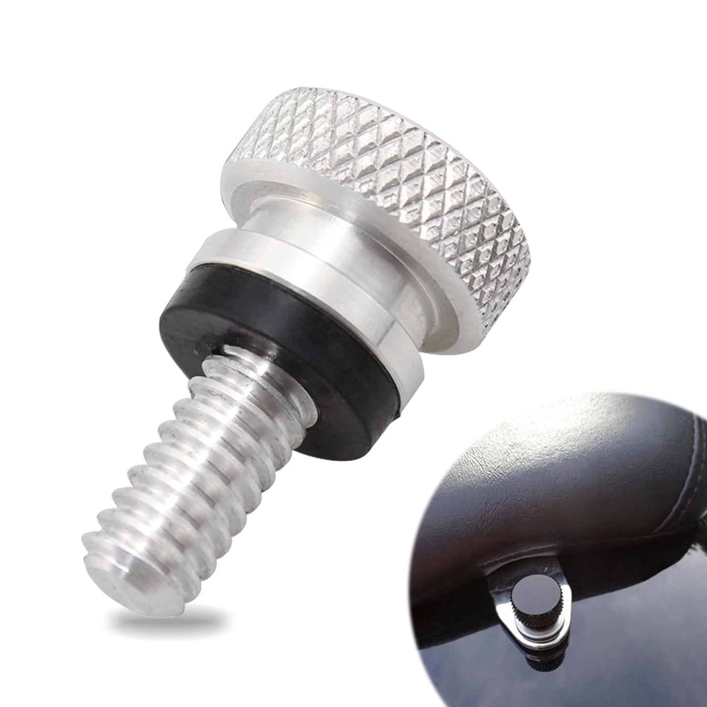 Juego de 2 Tuercas WADY Plata Compatible con Harley-Davidson Sportster y Softail Touring Dyna