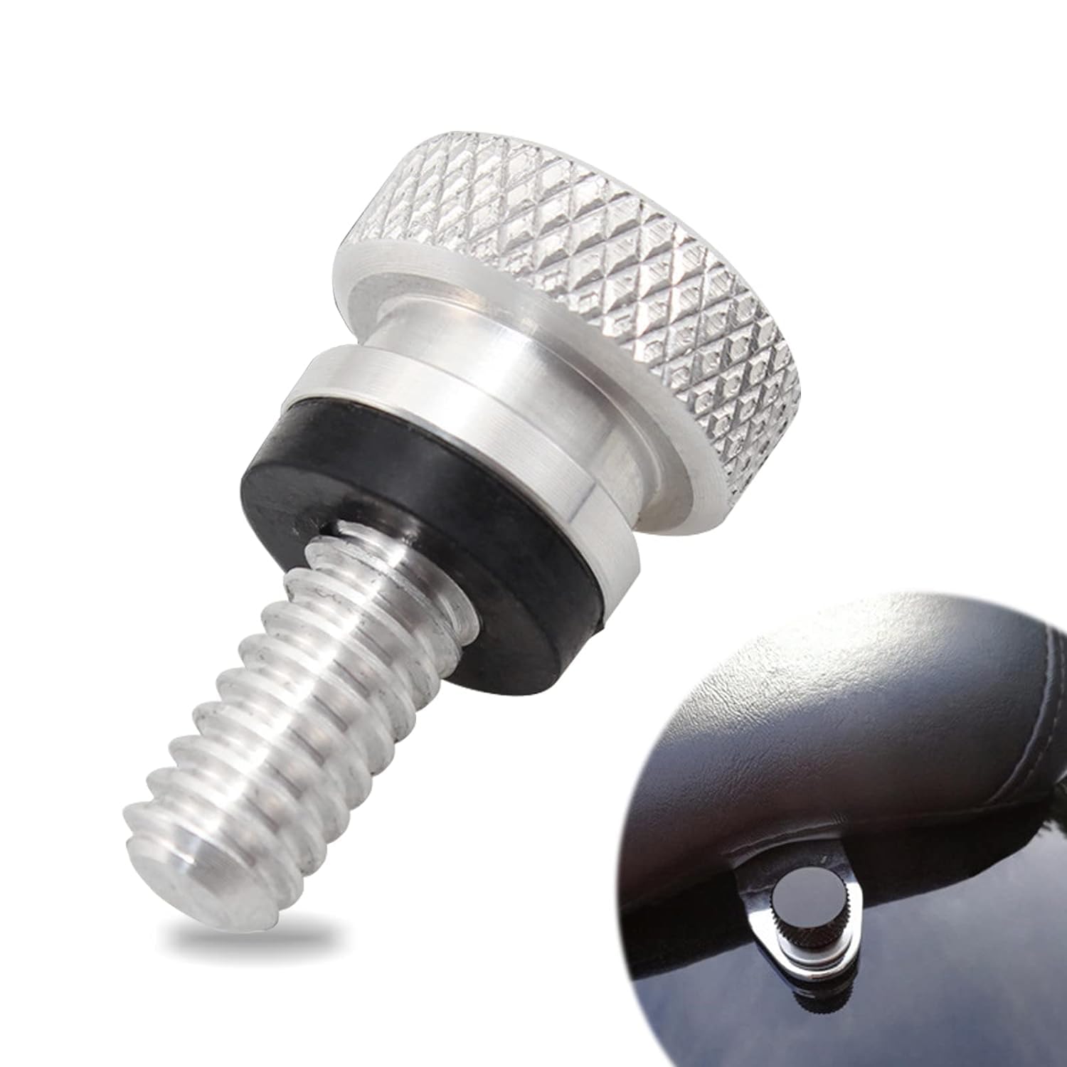 Juego de 2 Tuercas WADY Plata Compatible con Harley-Davidson Sportster y Softail Touring Dyna