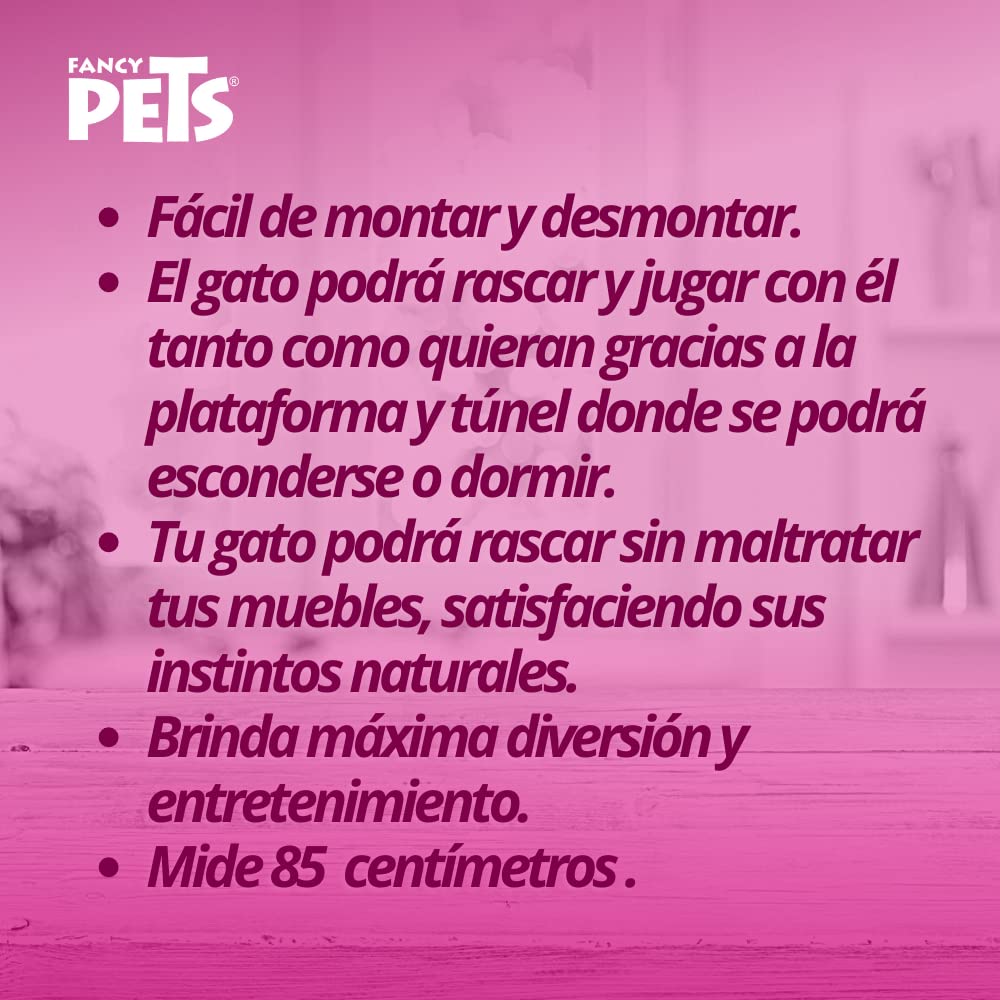 Fancy Pet con Tunel para Gato para Gato con 85 centímetros de Altura
