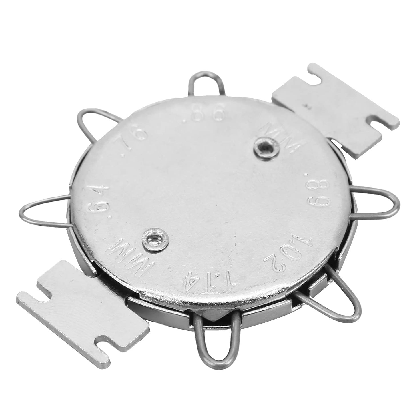 Calibrador de espesores de bujías, calibre de separación de bujías, alta tenacidad, 6 cables, cromado a prueba de óxido para medir(Plata)