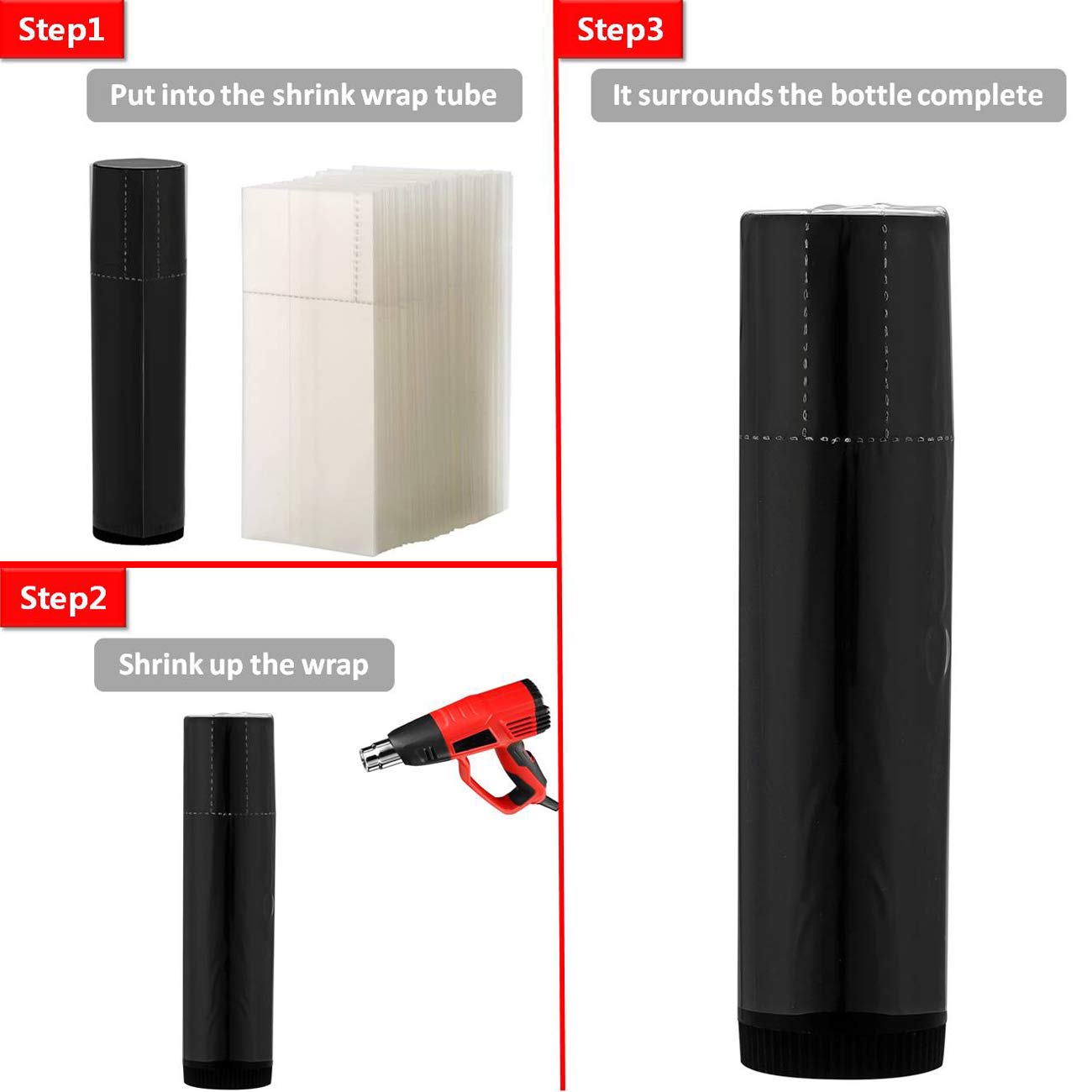 Paquete de 500 Fundas Termoencogibles para Tubos de Bálsamo Labial y Brillo Labial. Empaque Profesional y Fácil de Utilizar. Aumenta la Presentación de tus Productos. - ¡Ideal para tu Tienda Online!