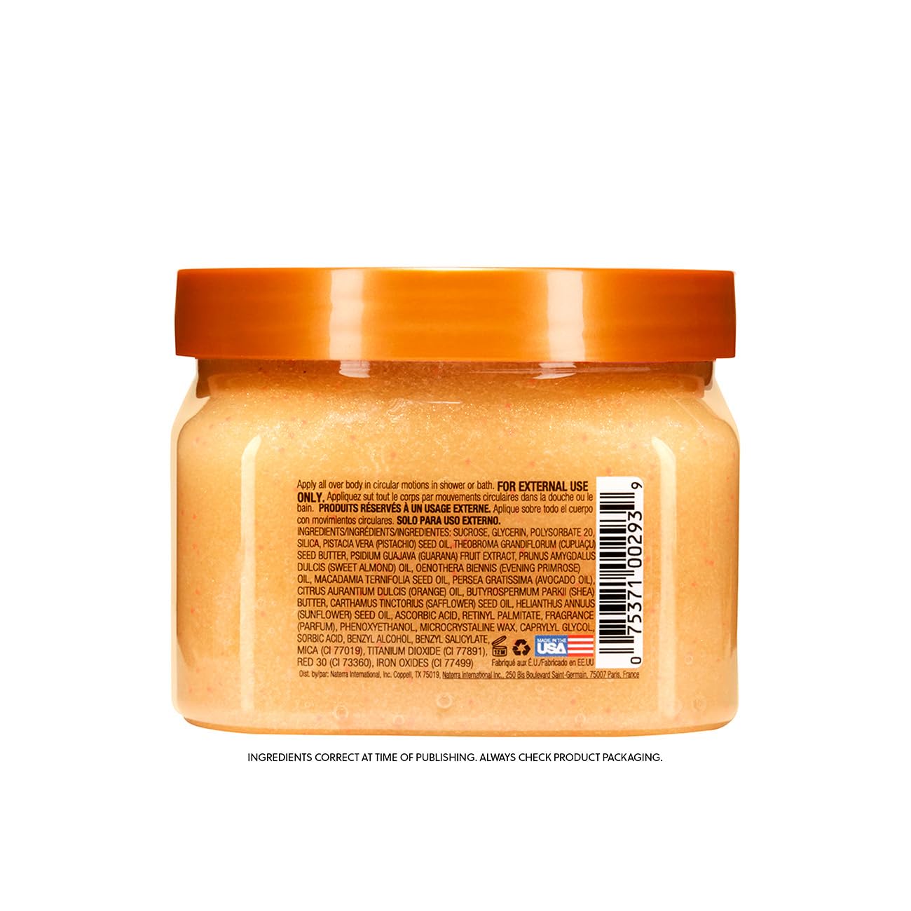 Exfoliante Corporal TREE HUT Tropic Glow Reafirmante de Azúcar Natural e Hidratante con Manteca de Karité y Aceites Naturales