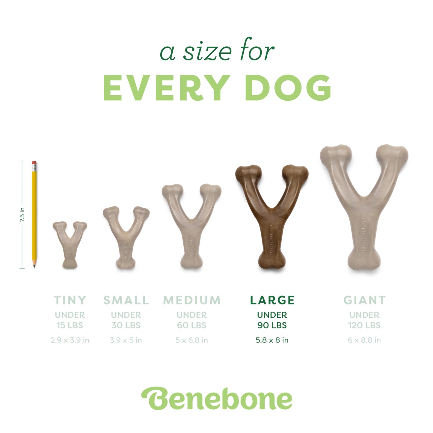 Benebone JUMBO Bacon Flavored Wishbone Chew Toy