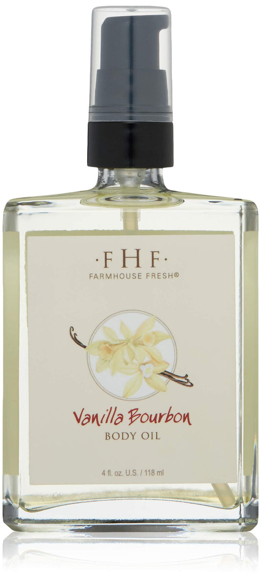 FarmHouse Fresh Vanilla Bourbon Body Oil, Vanilla Bourbon, 4 fl. oz.