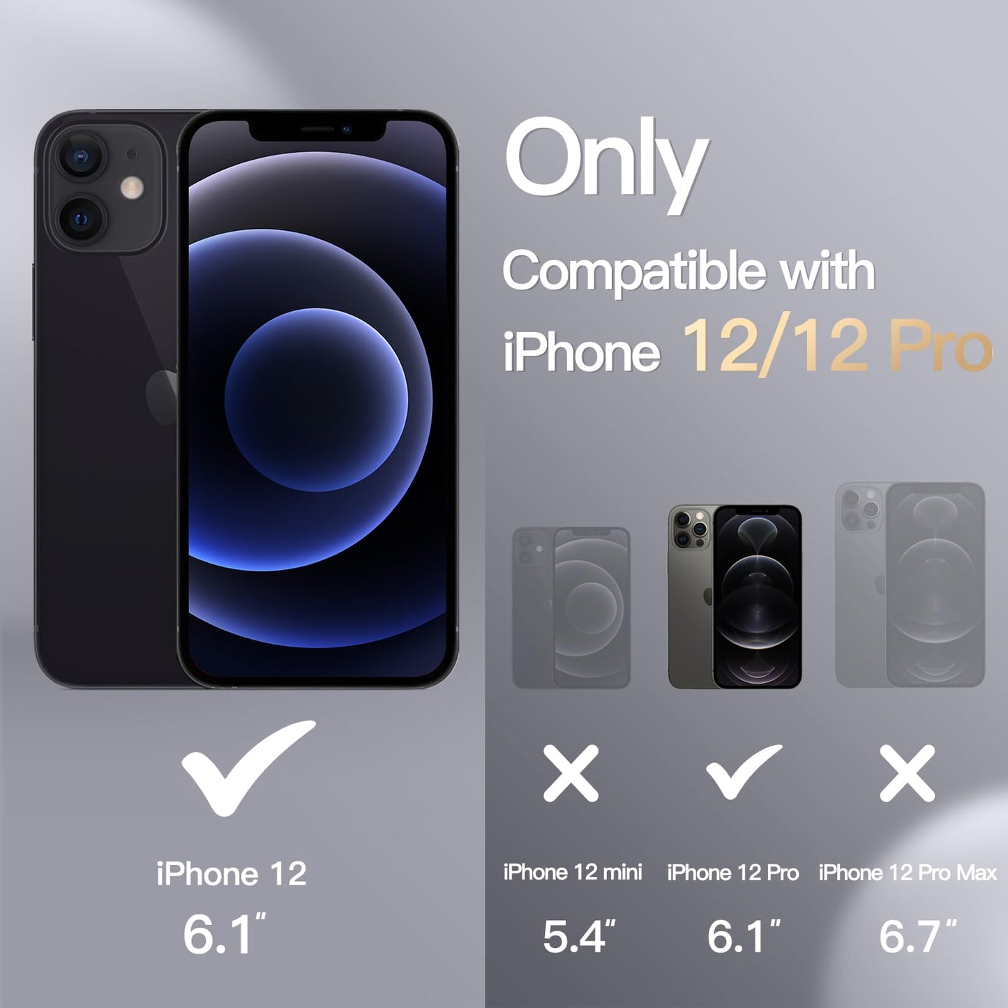 JETech Funda Silicona para iPhone 12/12 Pro 6.1 Pulgadas, Protectora de Cuerpo Completo con Tacto Suave y Sedoso, Antigolpes Carcasa con Forro de Microfibra (Negro)