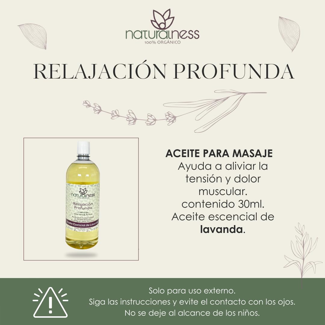 Aceite de Masaje Natureness Profunda Relajación 1 Litro