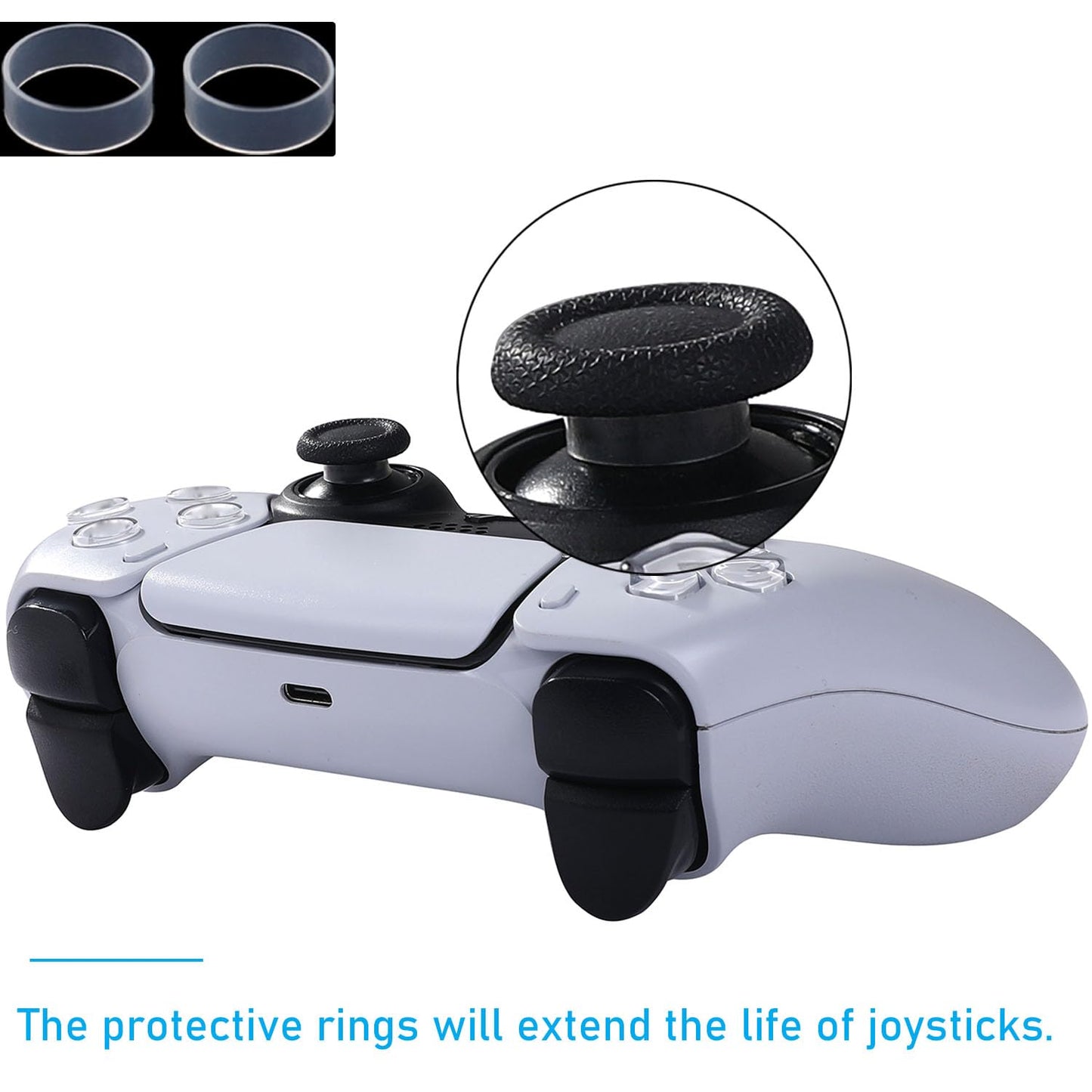 Ikpek 2 Pack Joysticks for DualSense PS5 TMR Electromagnetic Joystick Replacement for Sony PlayStation 5 PS5 Controller Anti-Drift Sticks with Repair Accessories Parts