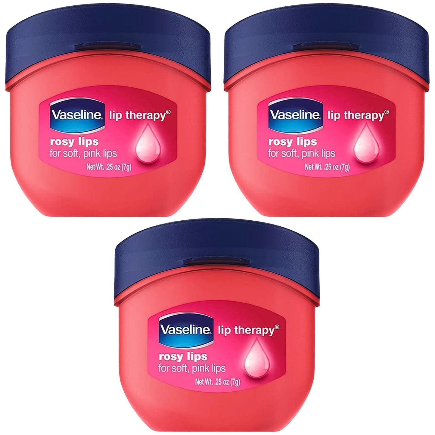 Bálsamo Labial Vaseline Rosy Lips Pack de 3