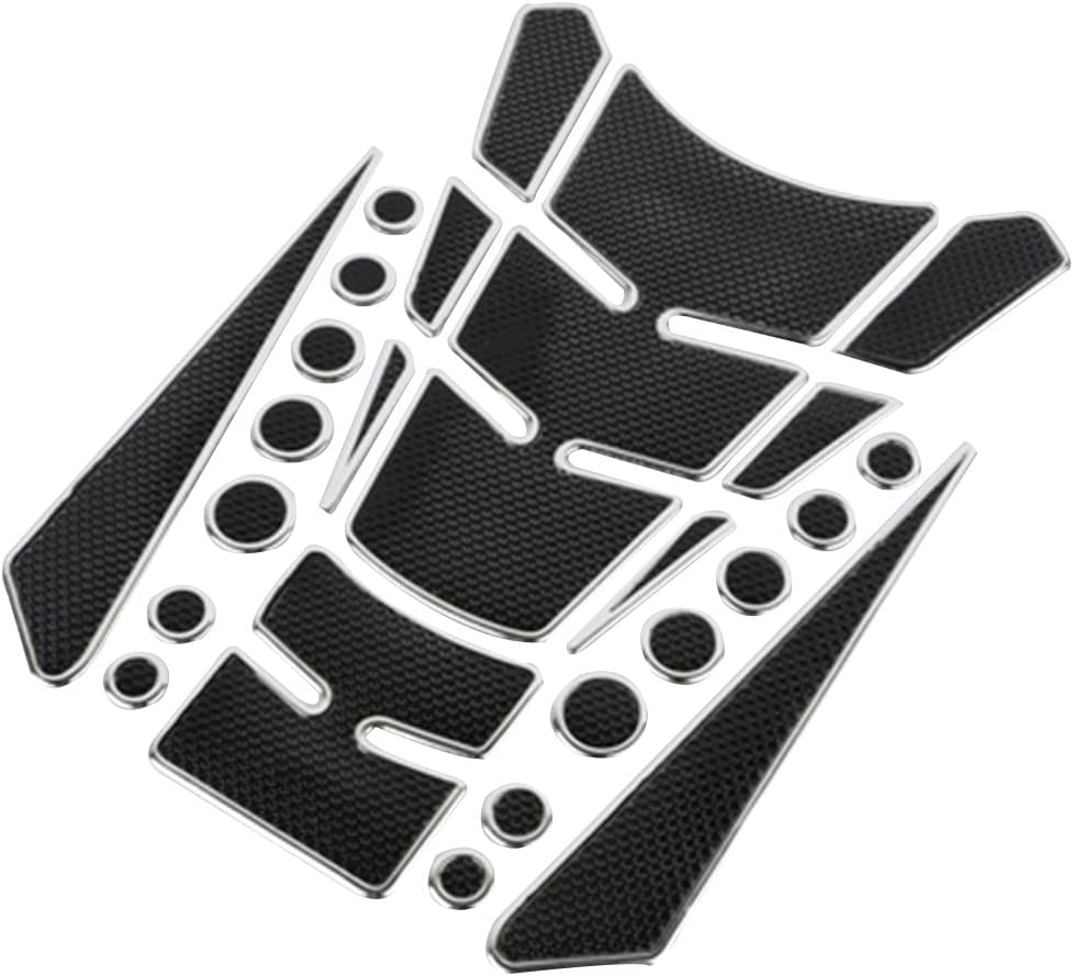 Calcomanía Engomado Tanque Gasolina Protector VMINGO Plata con Relieve Moto