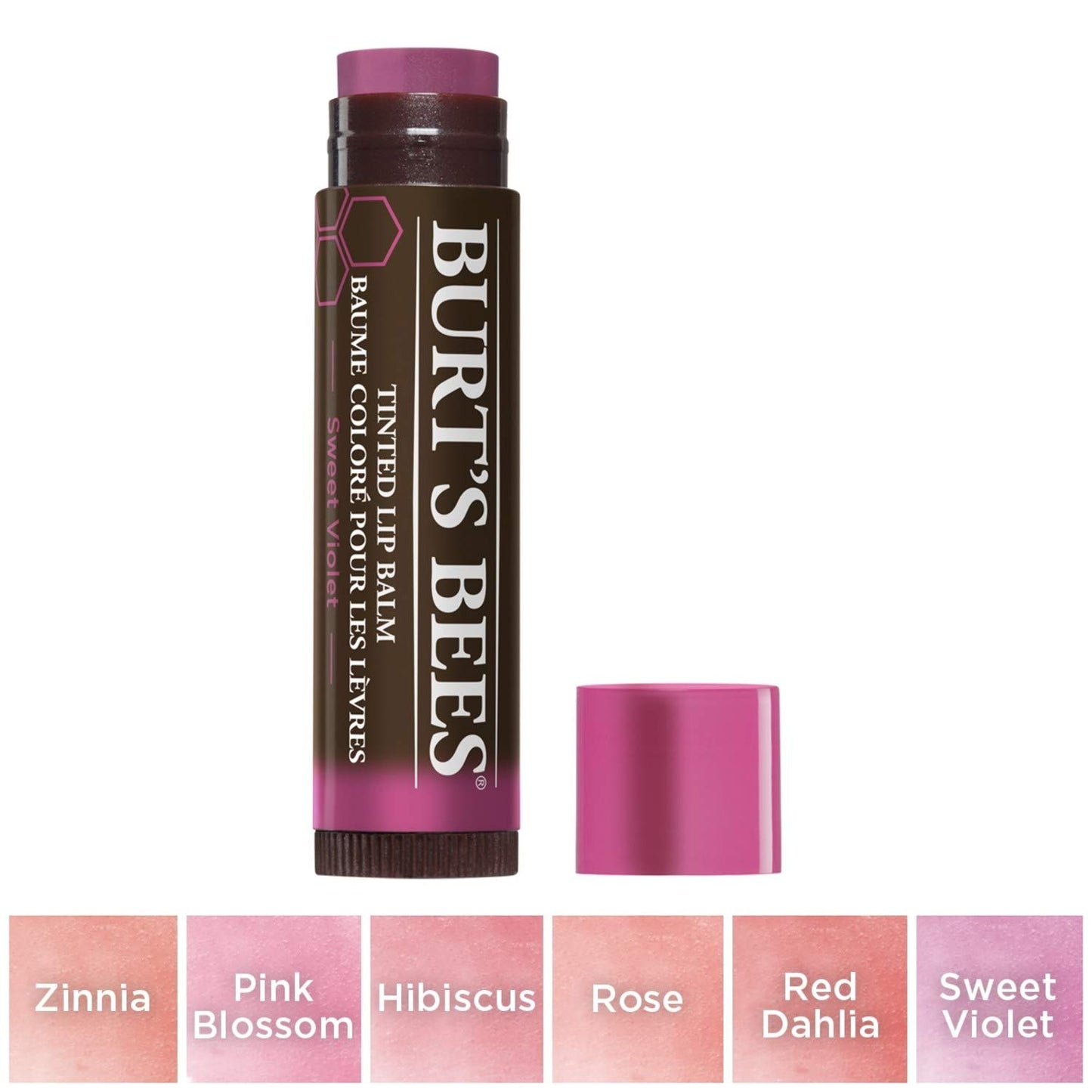 Burt's Bees Bálsamo Labial con Color, Sweet Violet, 4.25 g