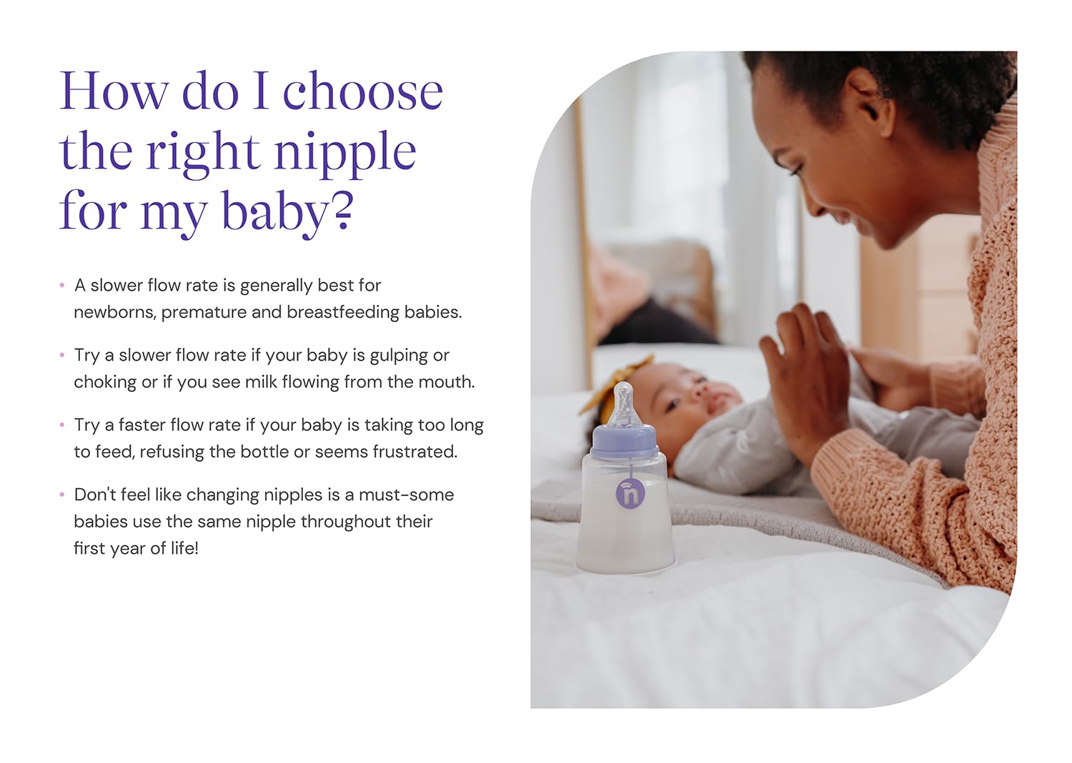 Kit de Selección de Flujo de Pezón nfant en Paquete de 4