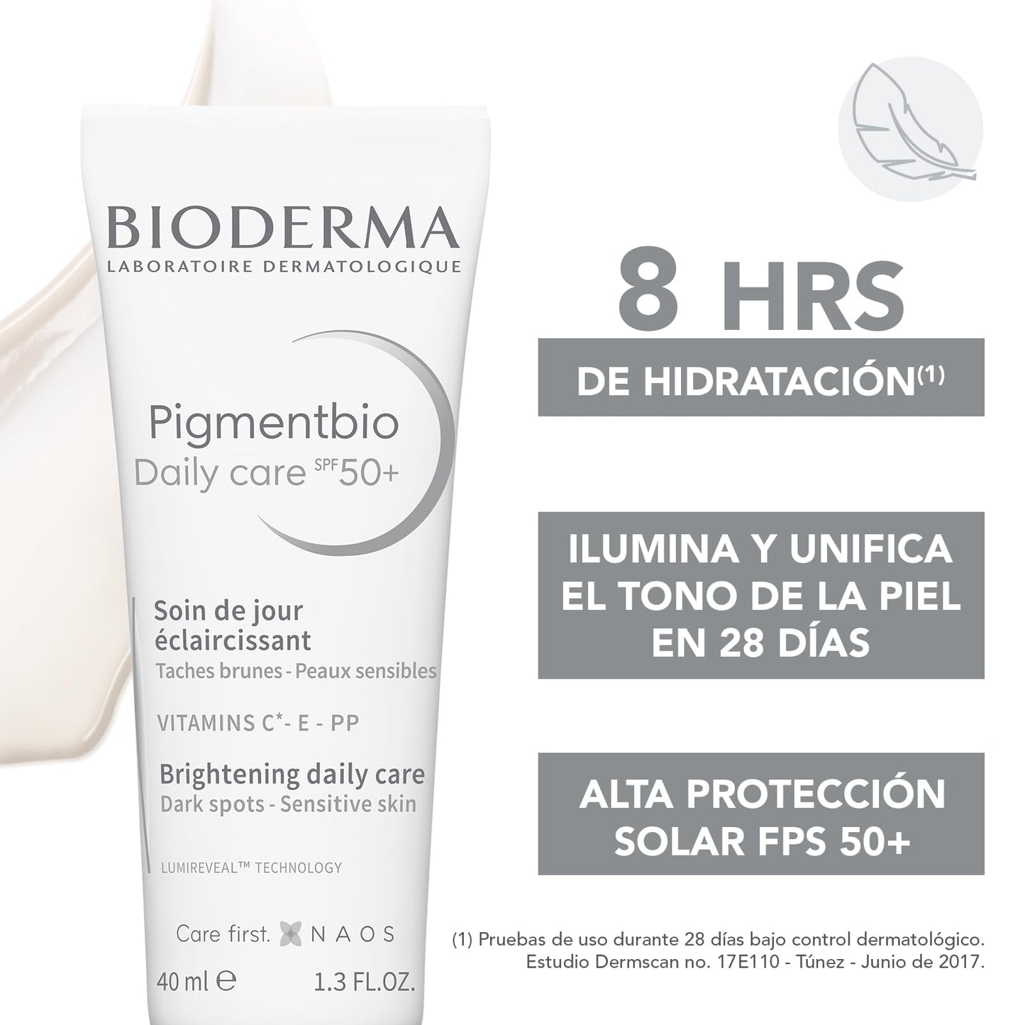 Bioderma | Crema de día antimanchas Pigmentbio 50 FPS Daily Care 1.39 onzas líquidas